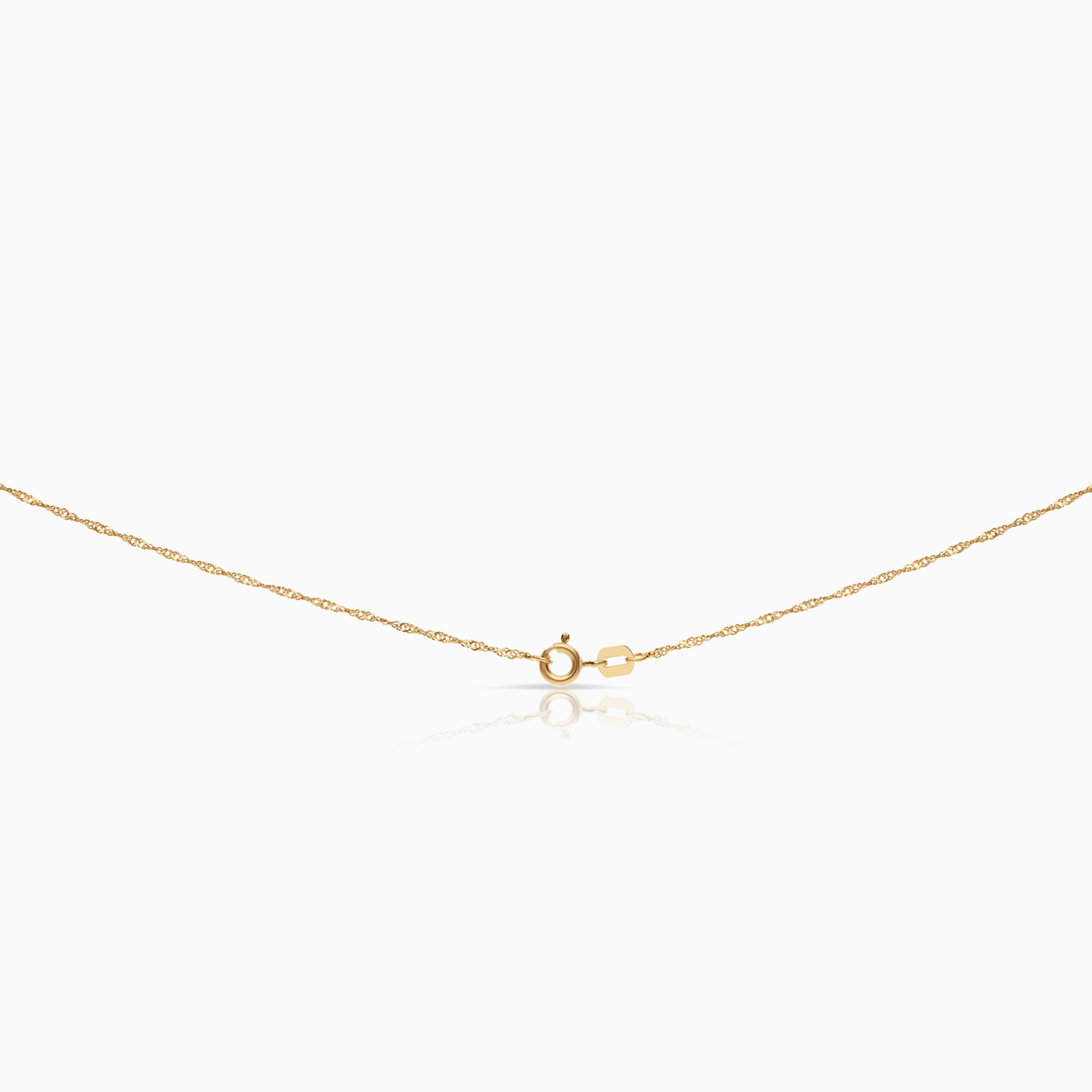 Necklace with heart pendant 0.02ct 18K gold