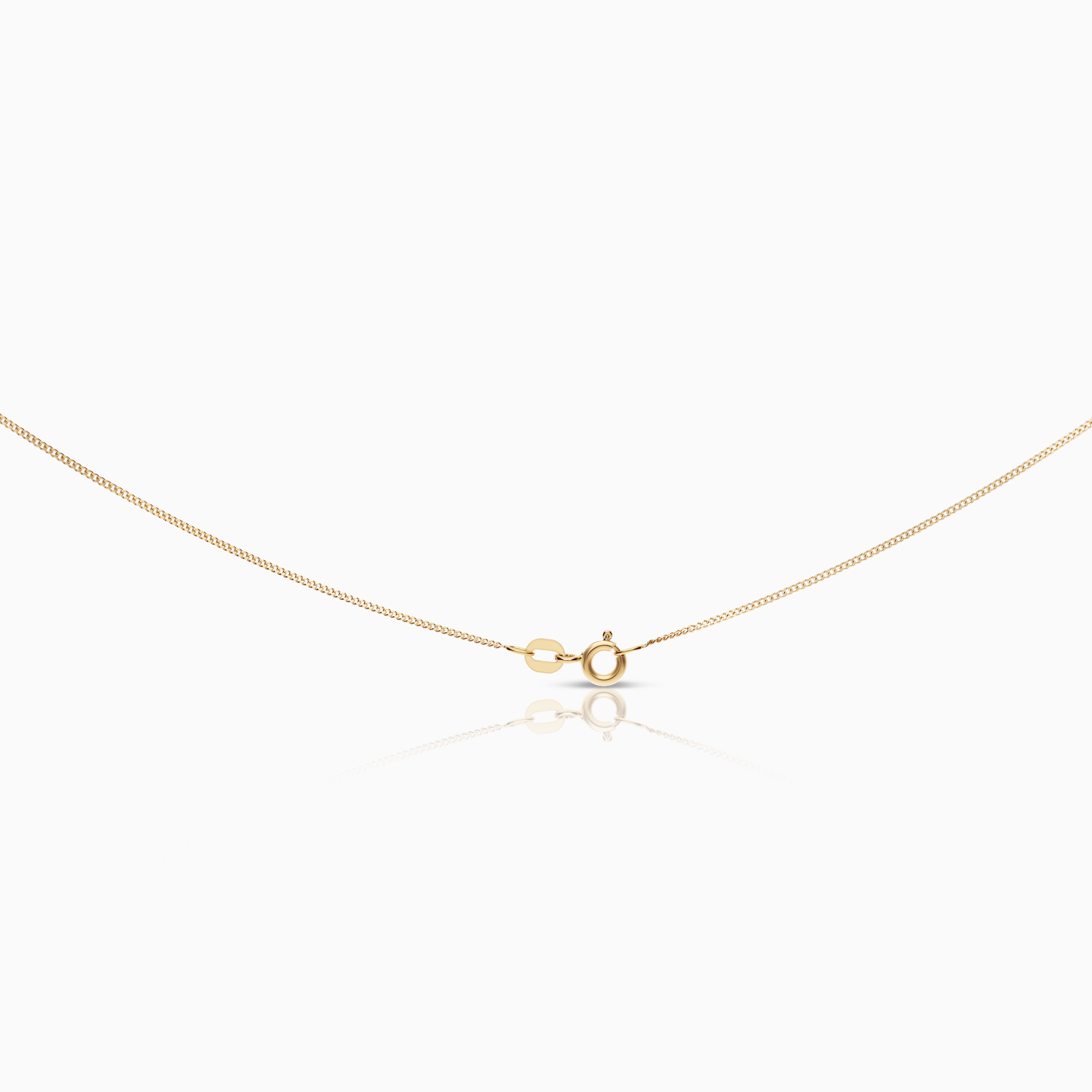 Necklace with heart pendant 0.03ct 18K gold