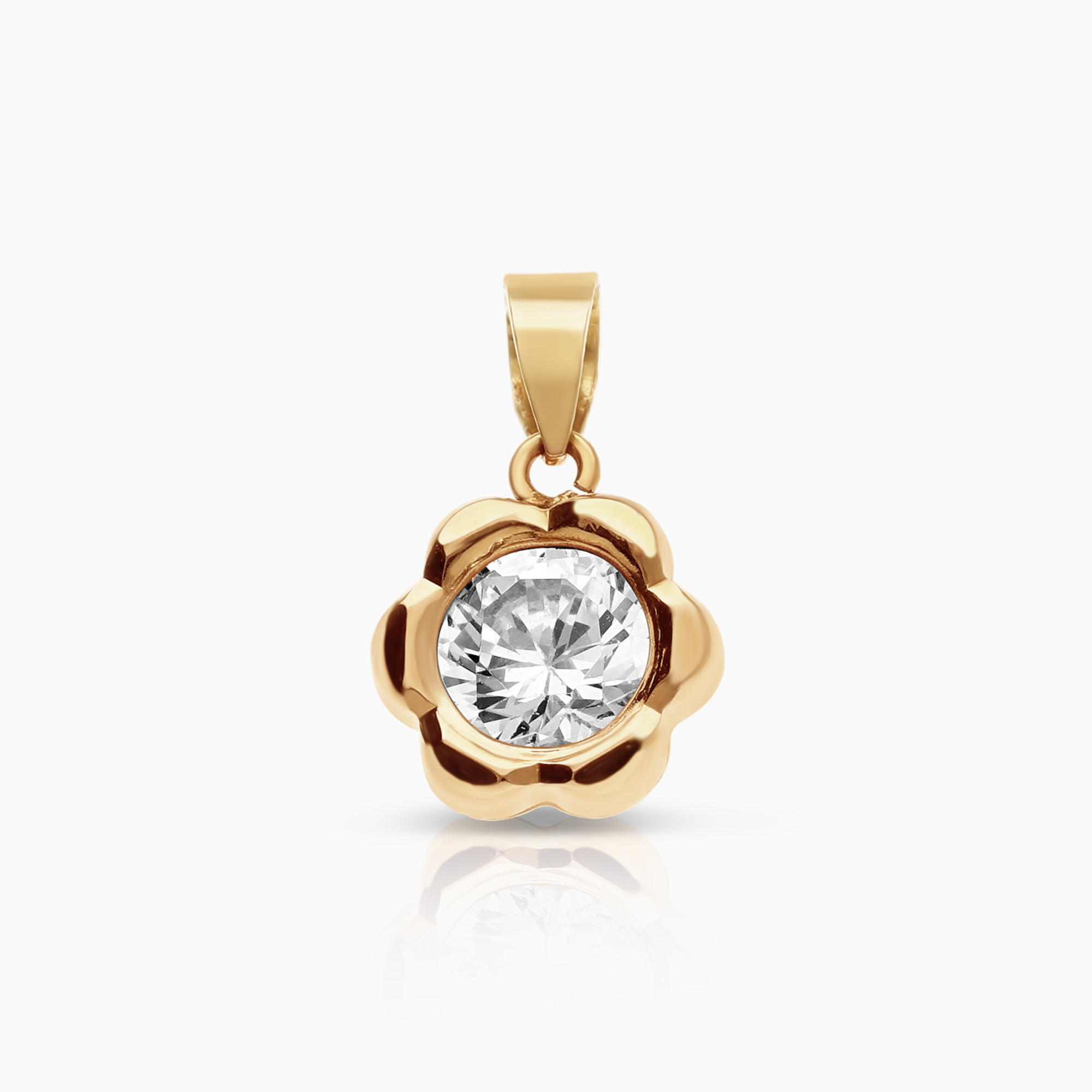 Pendant 0.73g 18K gold with cubic zirconia