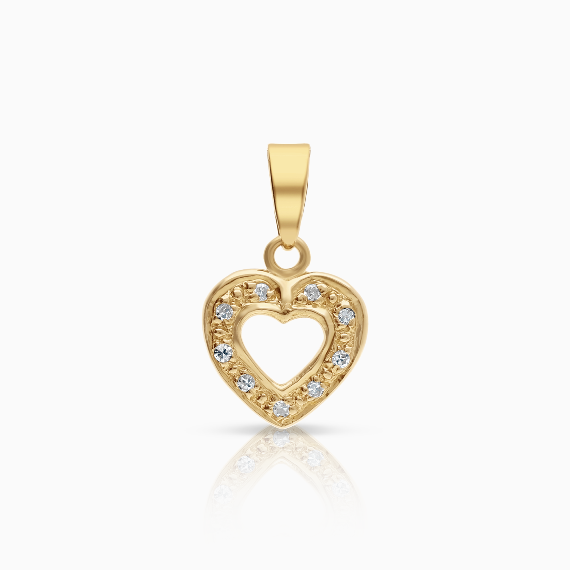 Hängsmycke hjärta 0,04ct 0,70g 18K guld