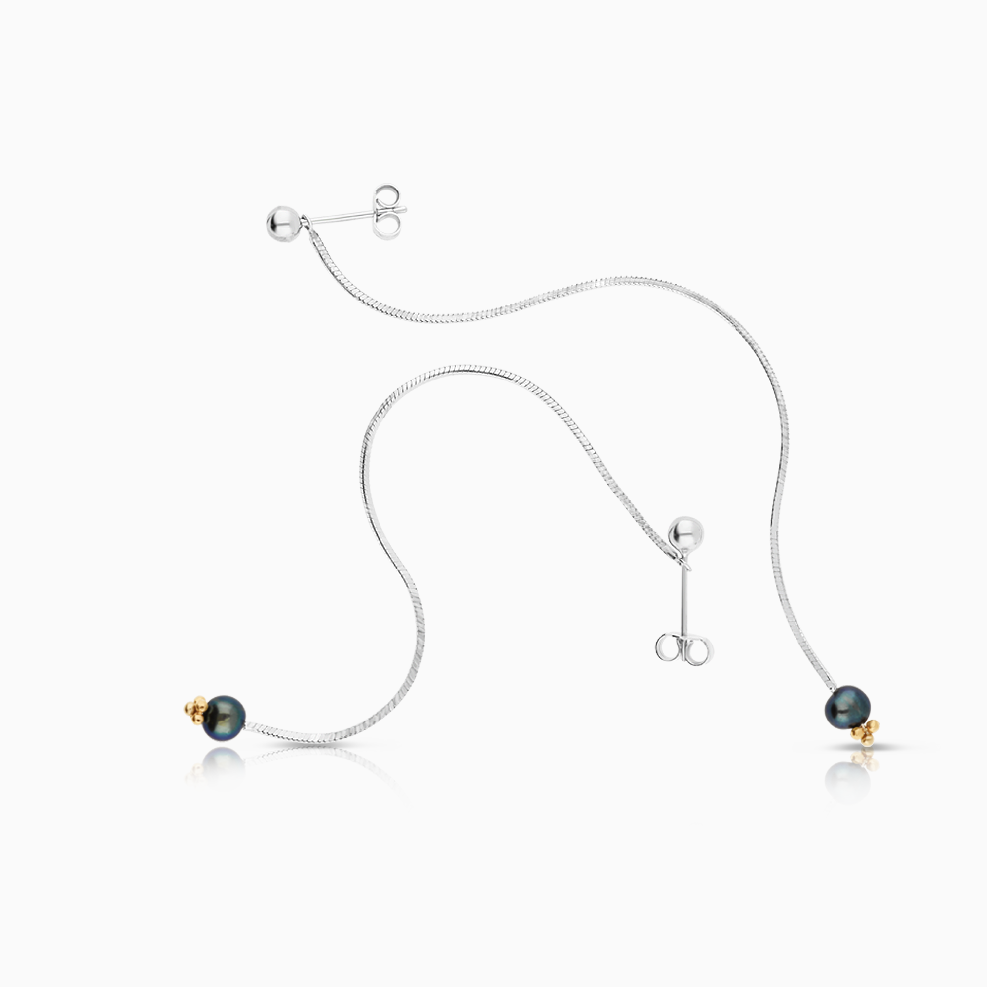 Pearl earrings 4.12g 18K white gold