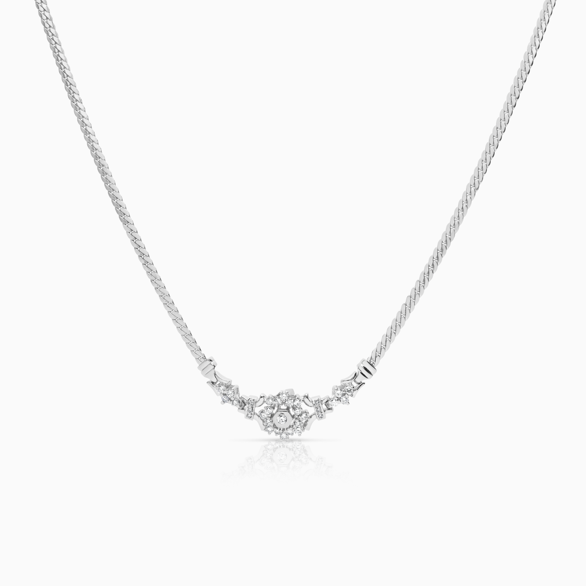 Halsband med diamanthänge 0,46ct 18K vitguld