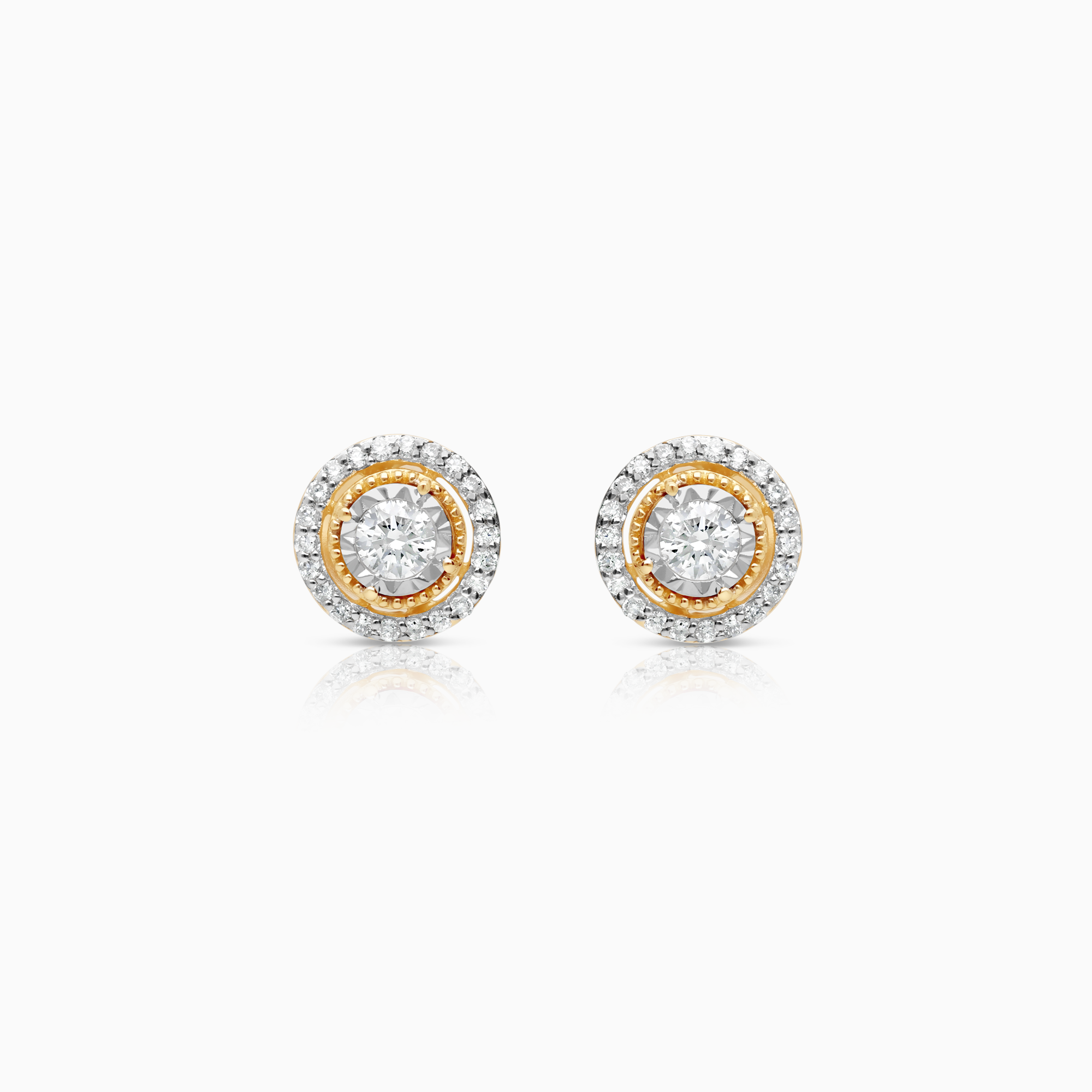 Halo örhängen 0,30 ct 18K guld
