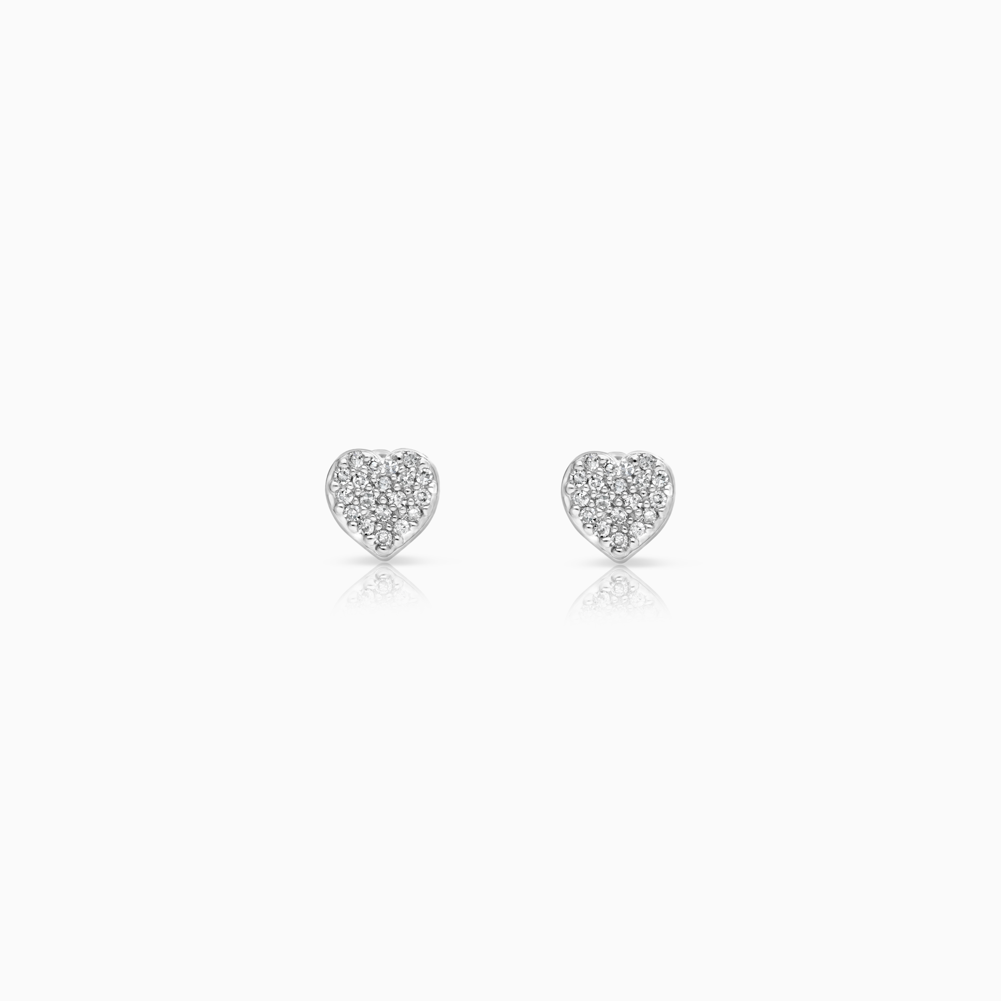 Diamond heart earrings 0.11ct 1.47g 18K gold