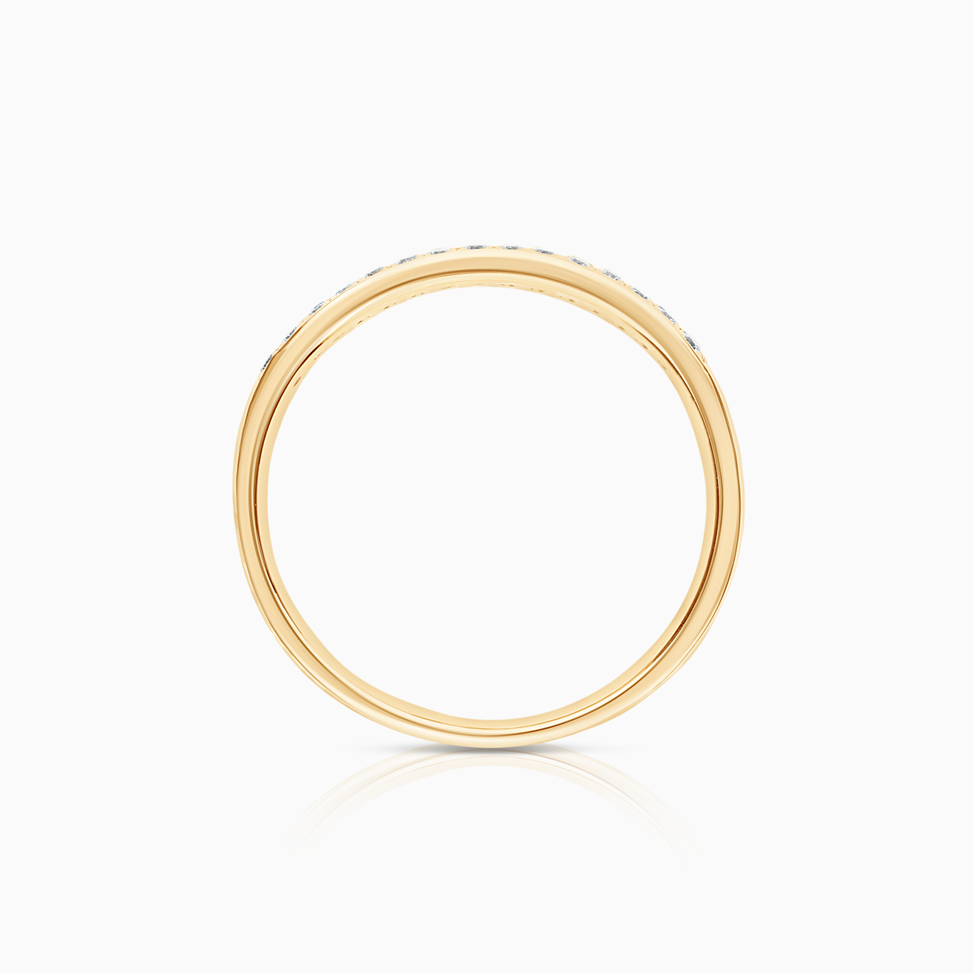 Alliansring 0,30ct 18K vit/rödguld