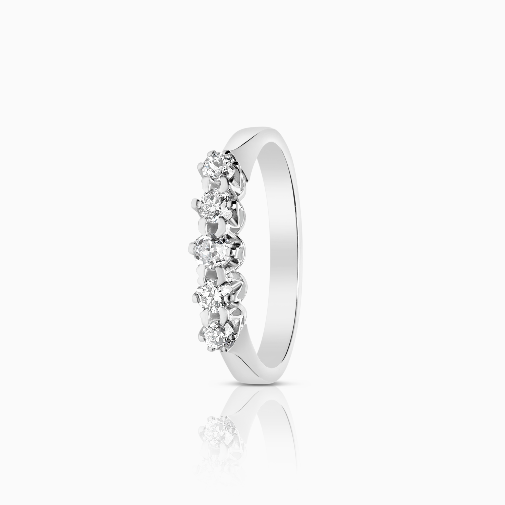 Alliansering 0,40ct 18K hvitt gull