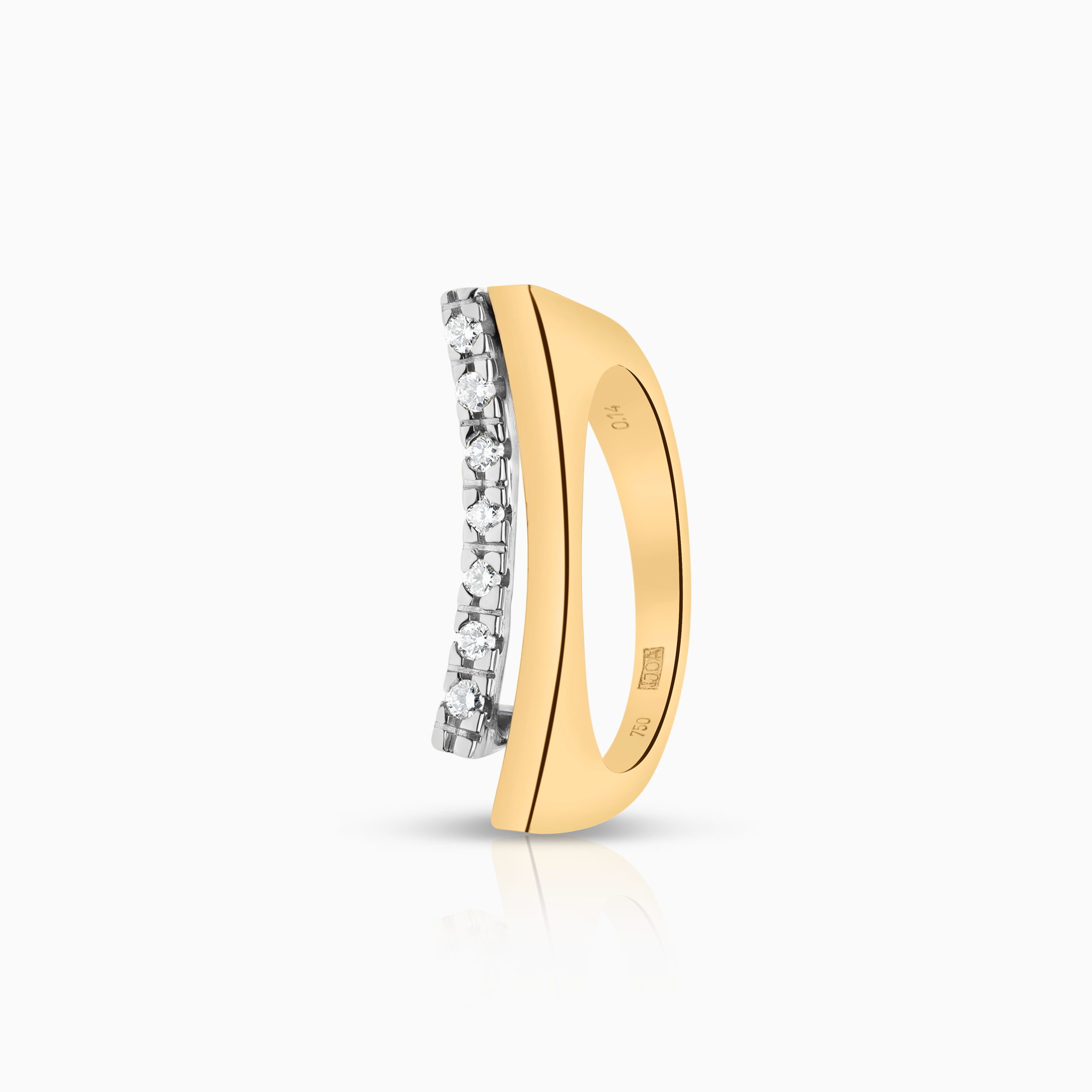 Diamantring 0,14ct 18K gull
