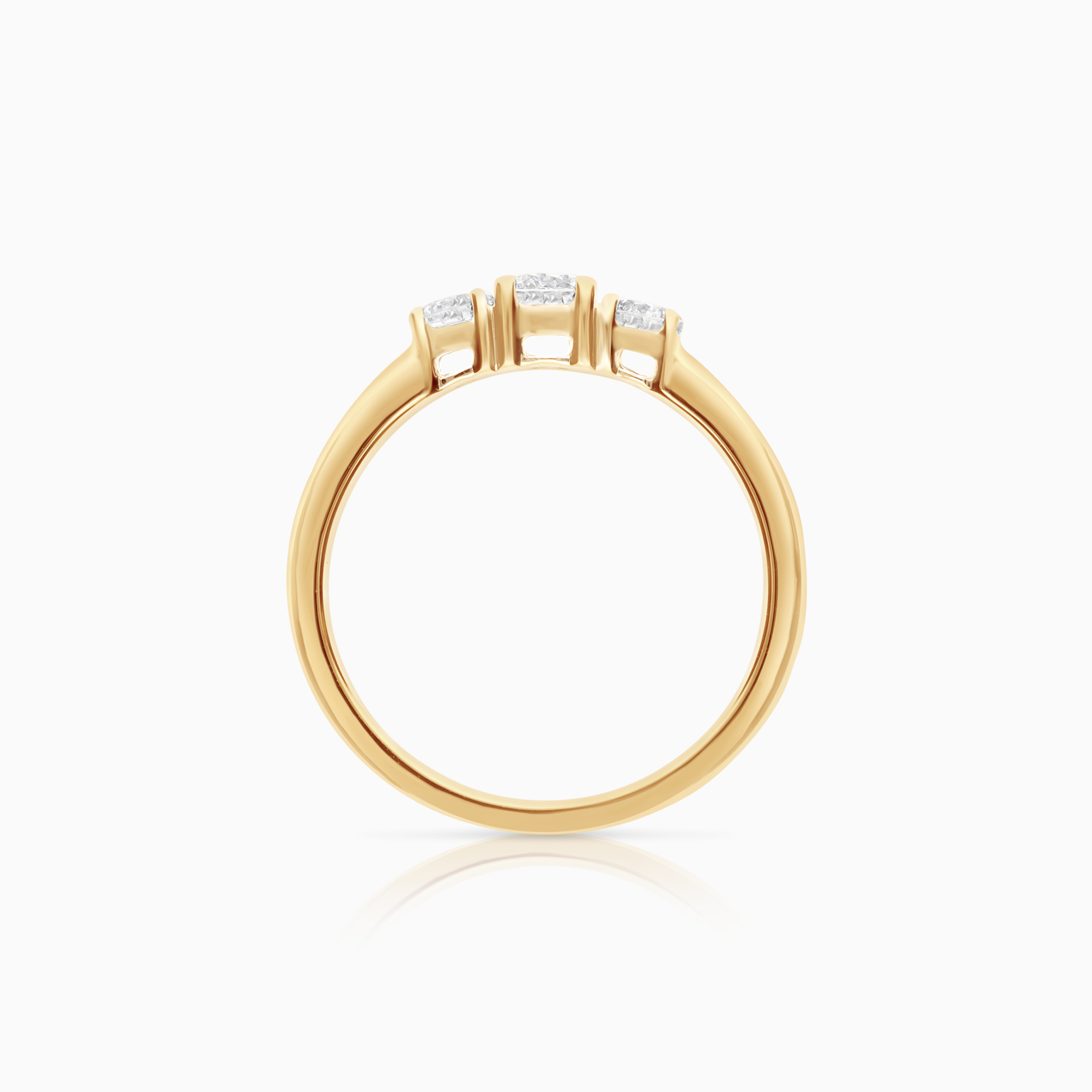 Three-stone ring 0.50ct 18K gold