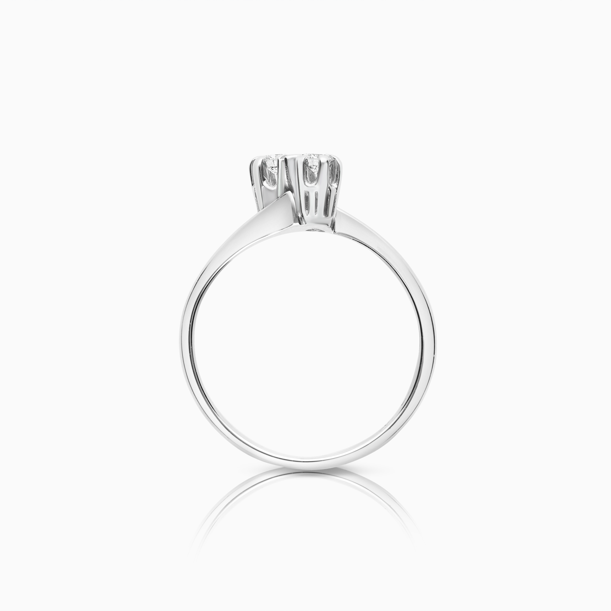 Diamond ring 0.08ct 18K white gold