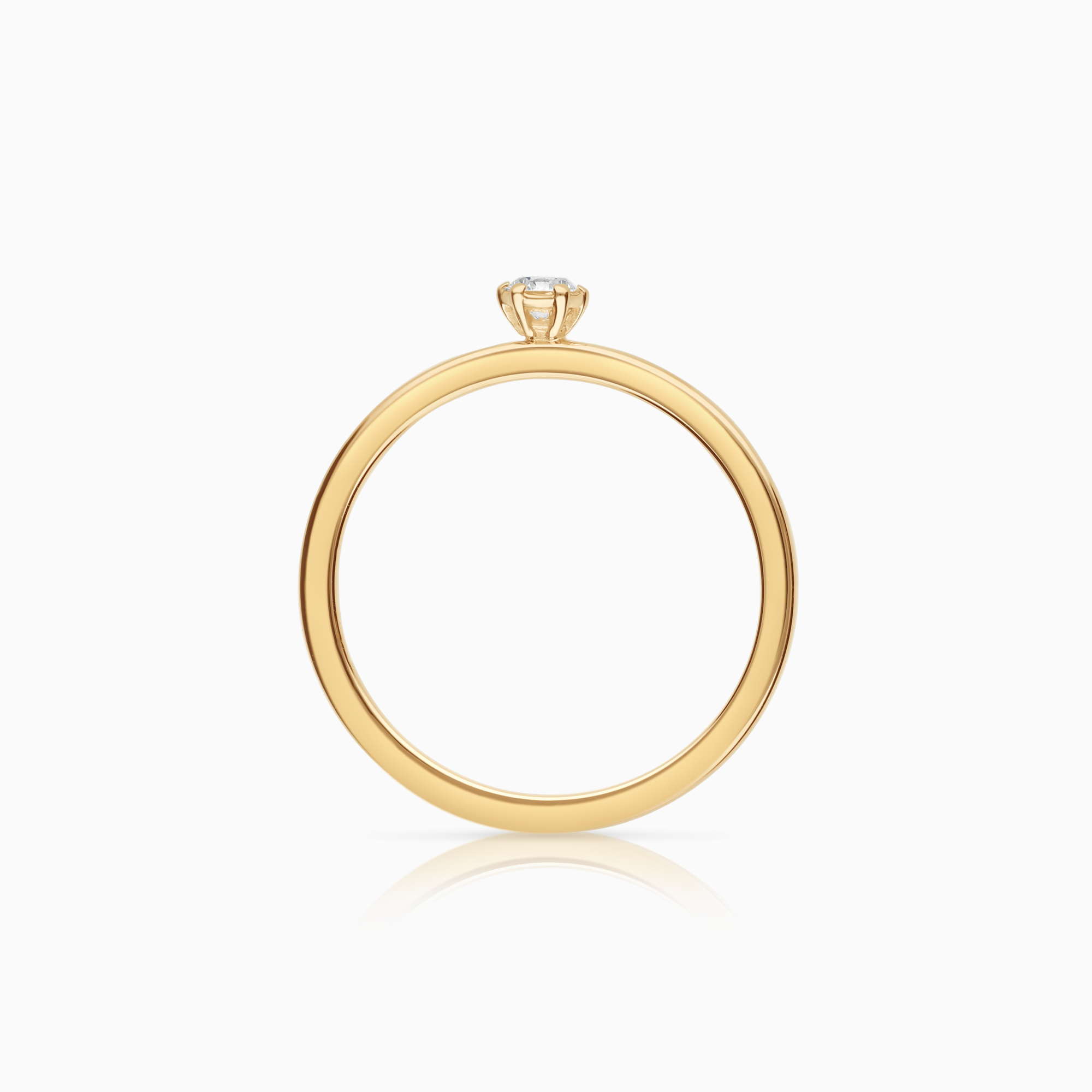 Solitaire ring 0.10ct 18K gold