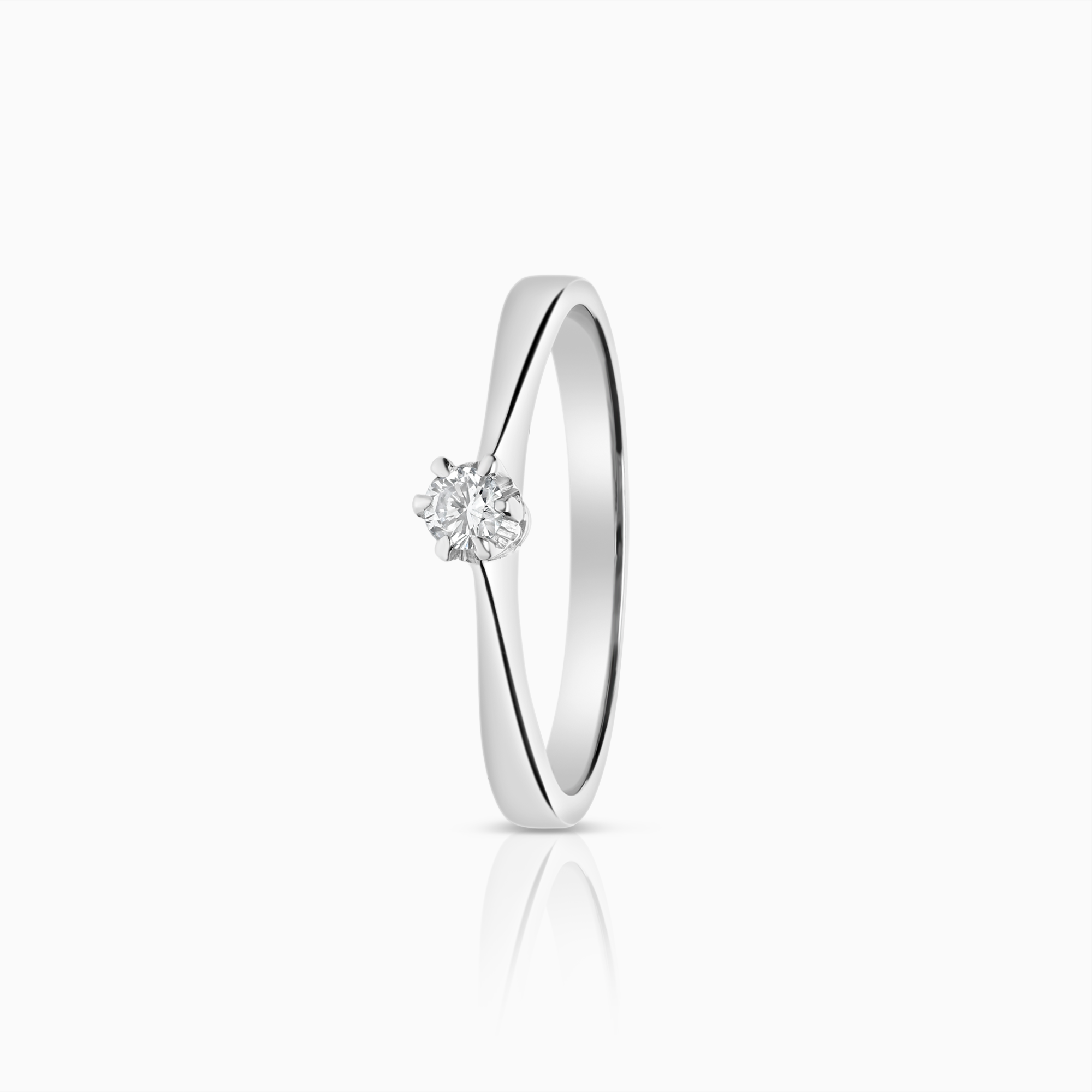 Solitärring 0,08ct 18K vitguld