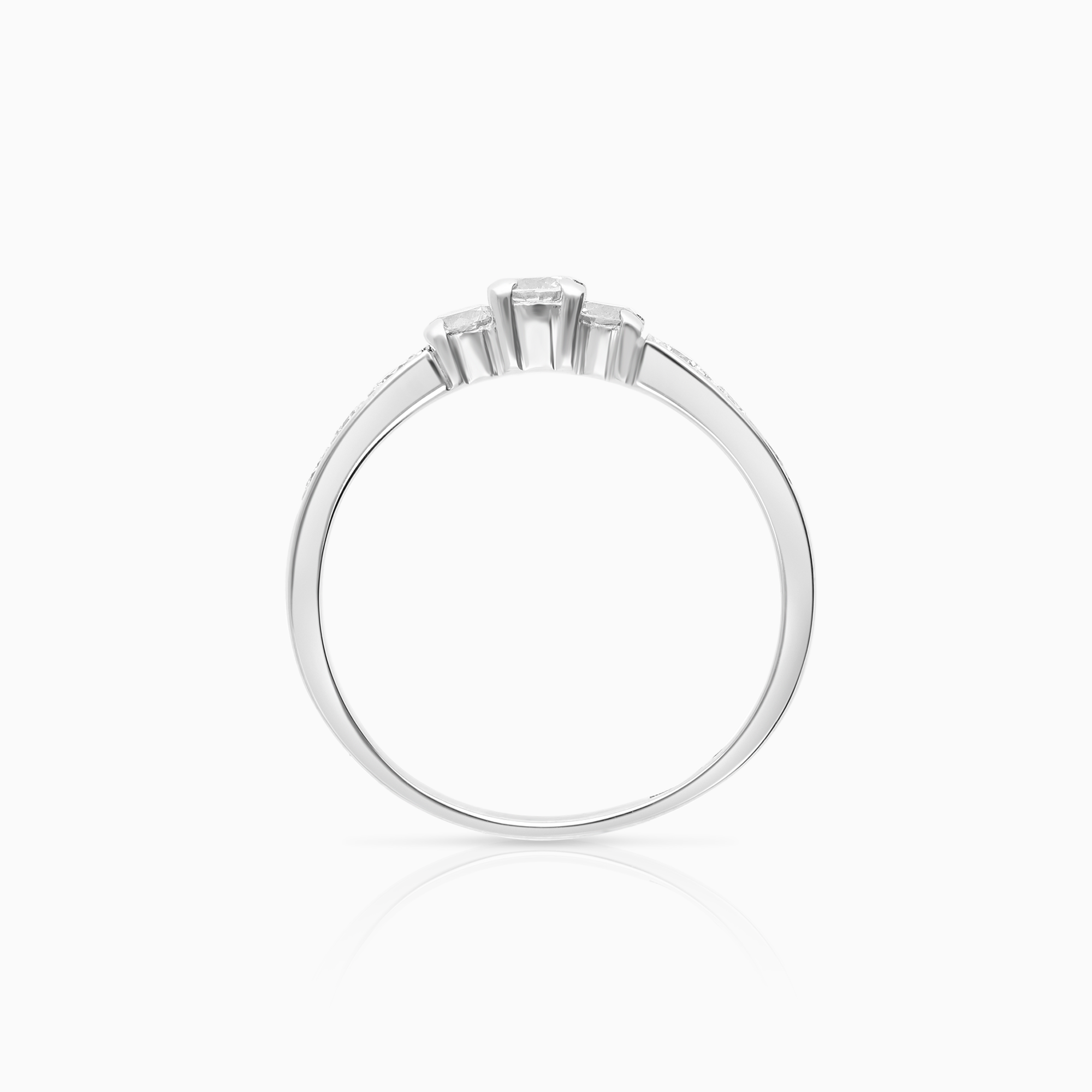 Sidostensring 0,57ct 18K vitguld