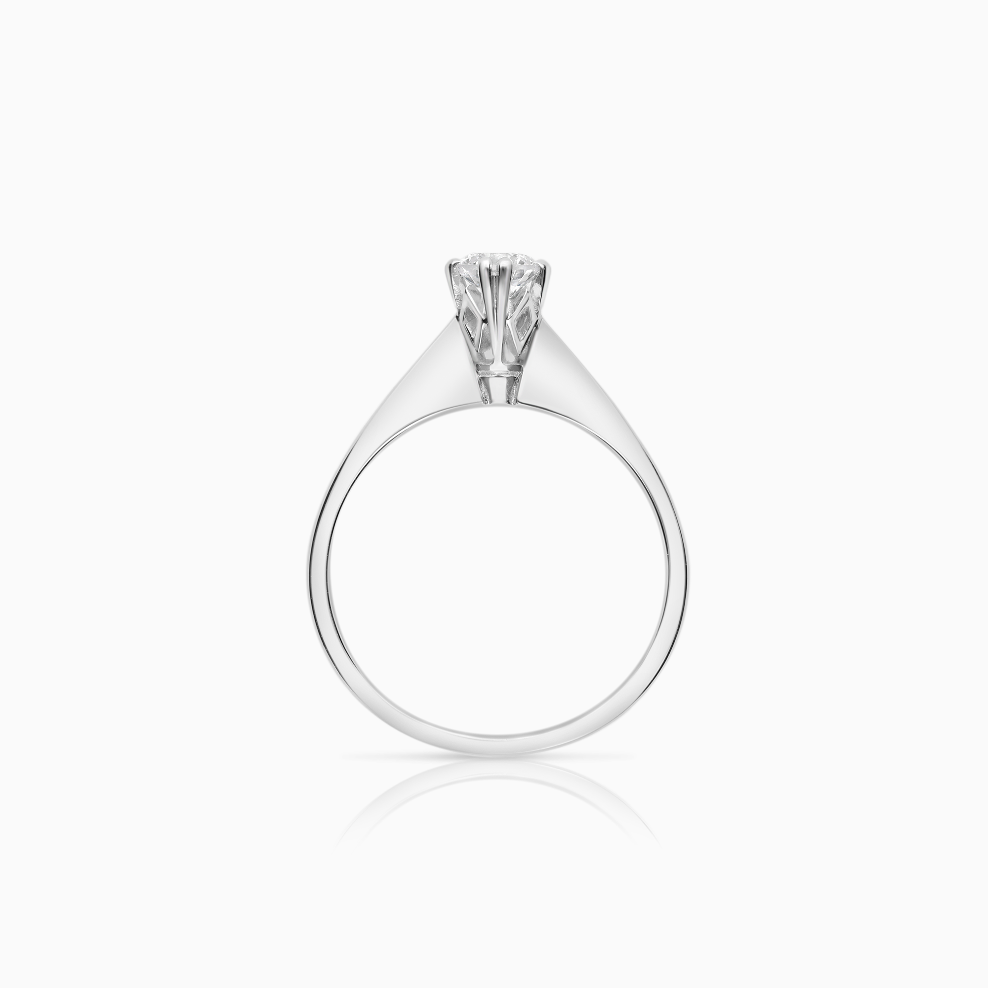 Solitaire ring 0,38ct 18K hvitt gull