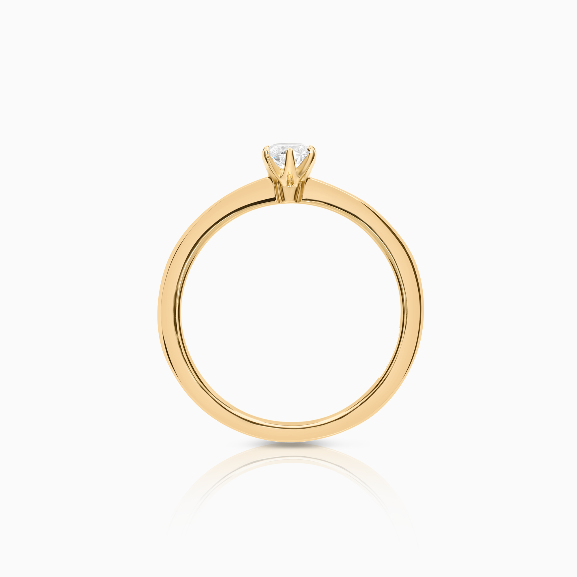 Solitaire ring 0.23ct 18K gold