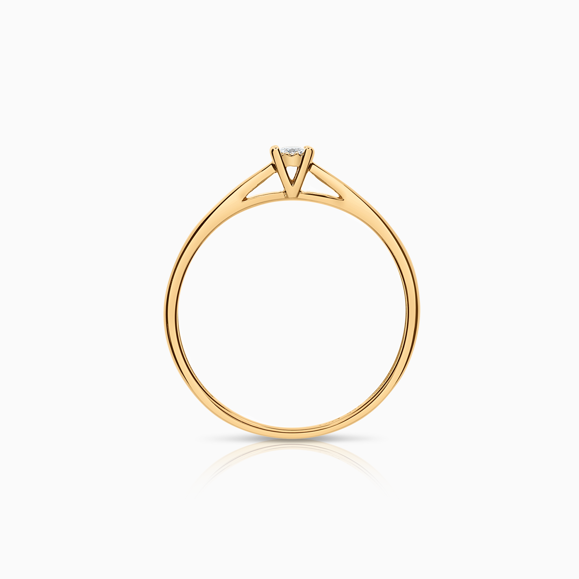 Solitaire ring 0.04ct 18K gold