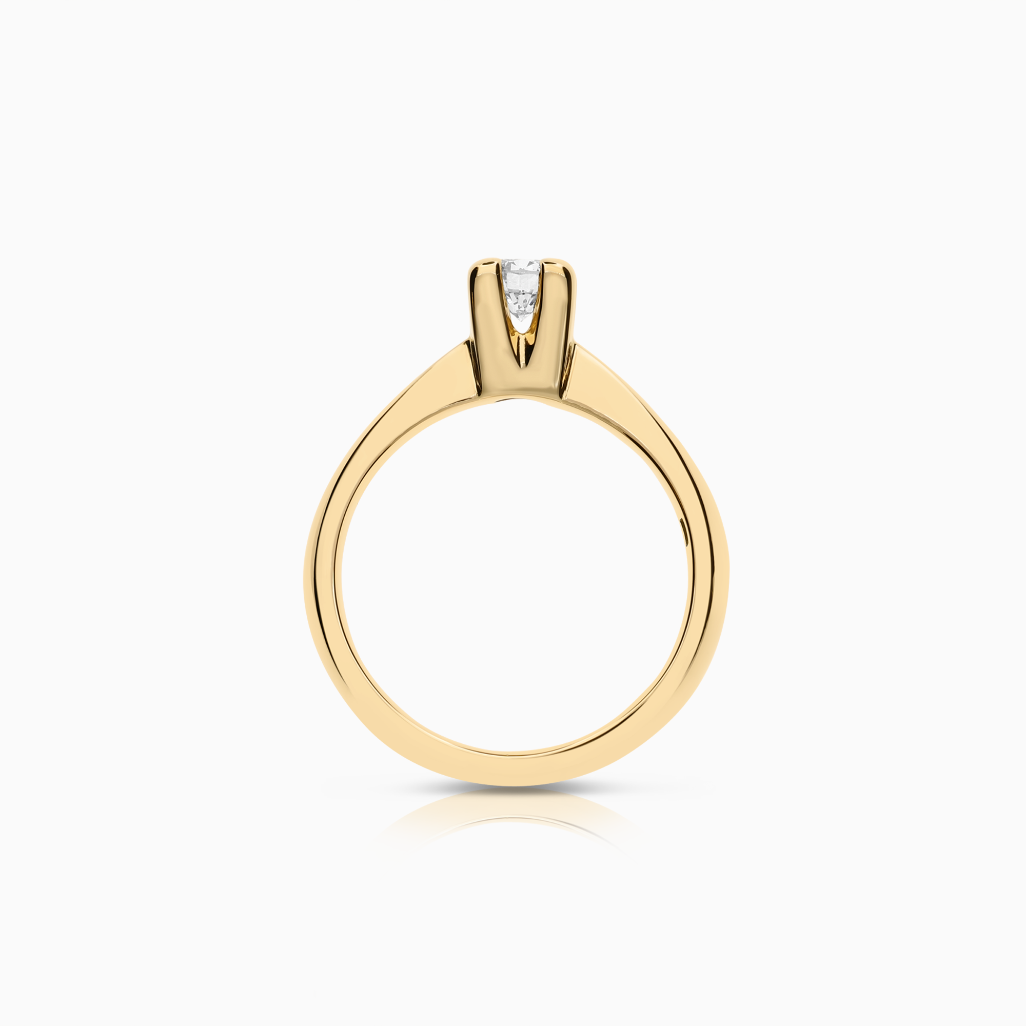 Solitaire ring 0,35ct 18K gull