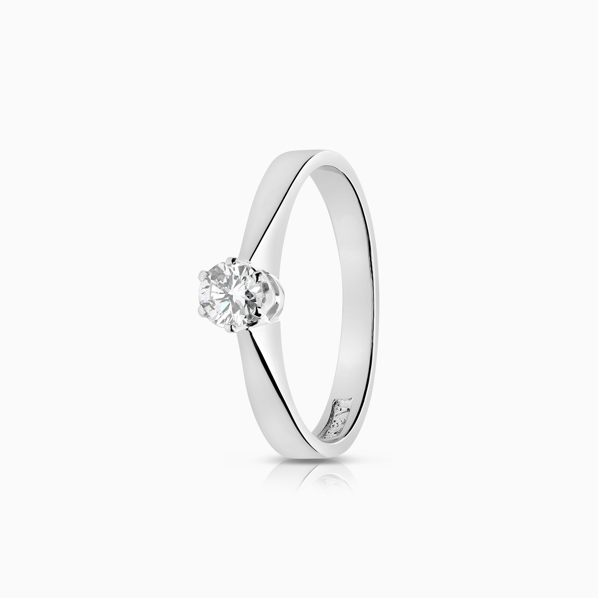 Solitaire-ring 0,25ct 18K gull