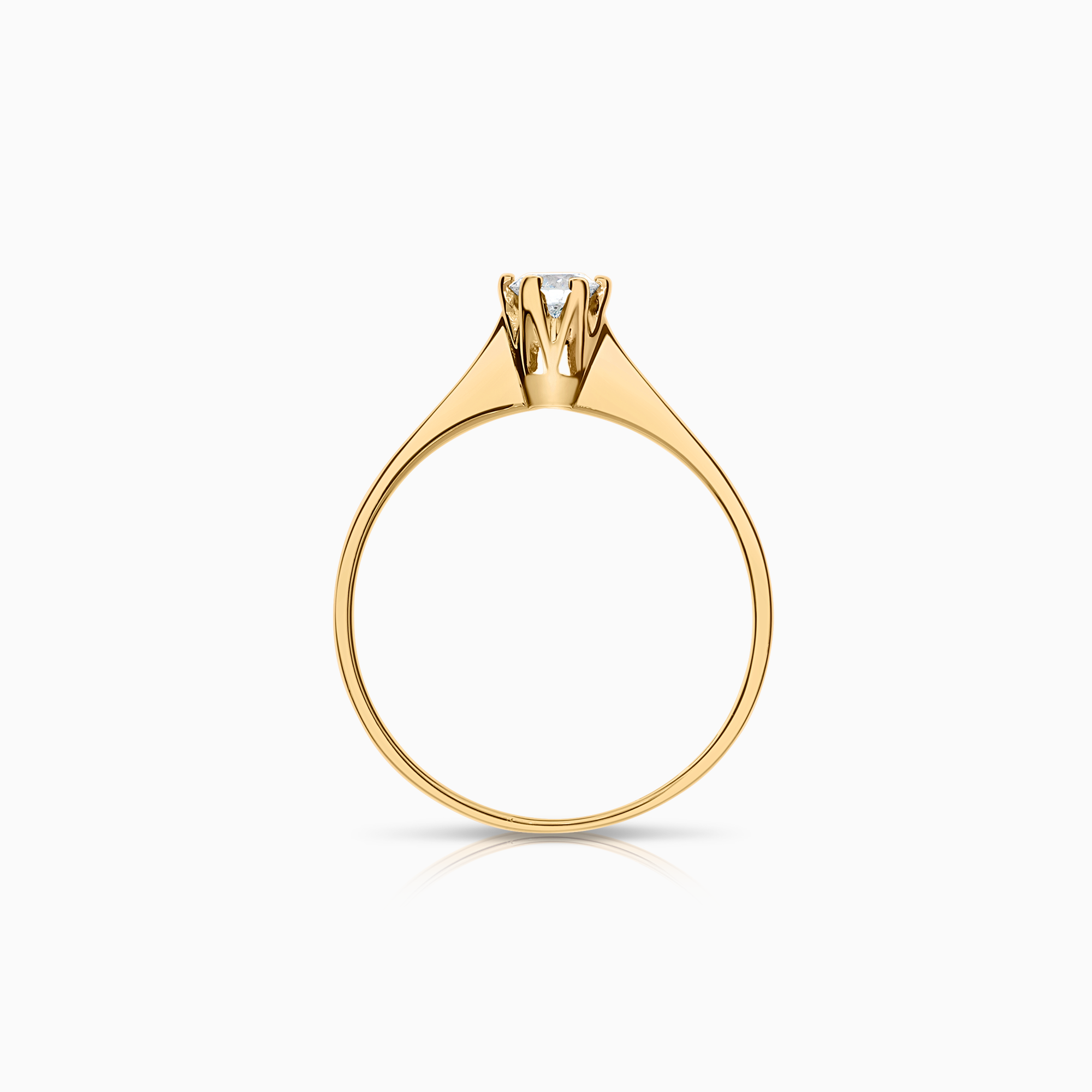 Solitaire ring 0.17ct 18K gold