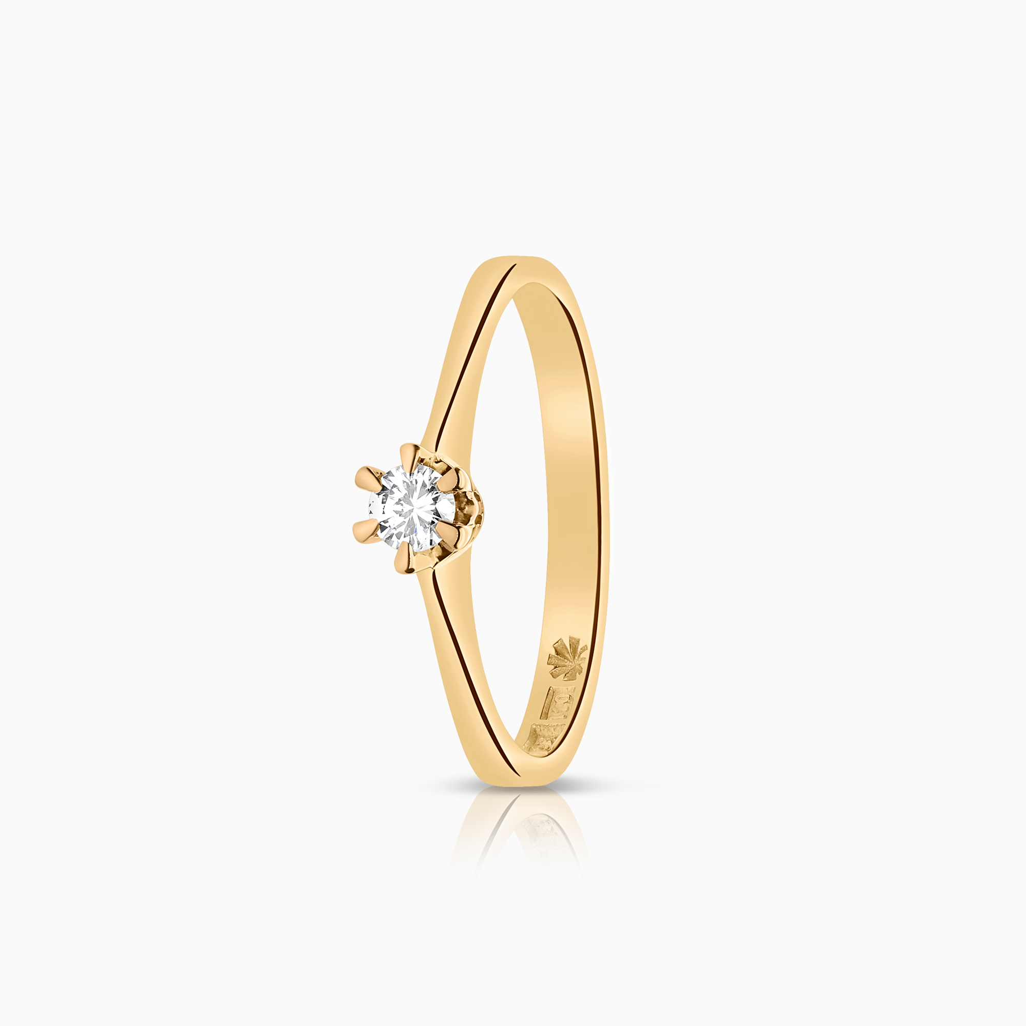 Solitärring 0,11ct 18K guld