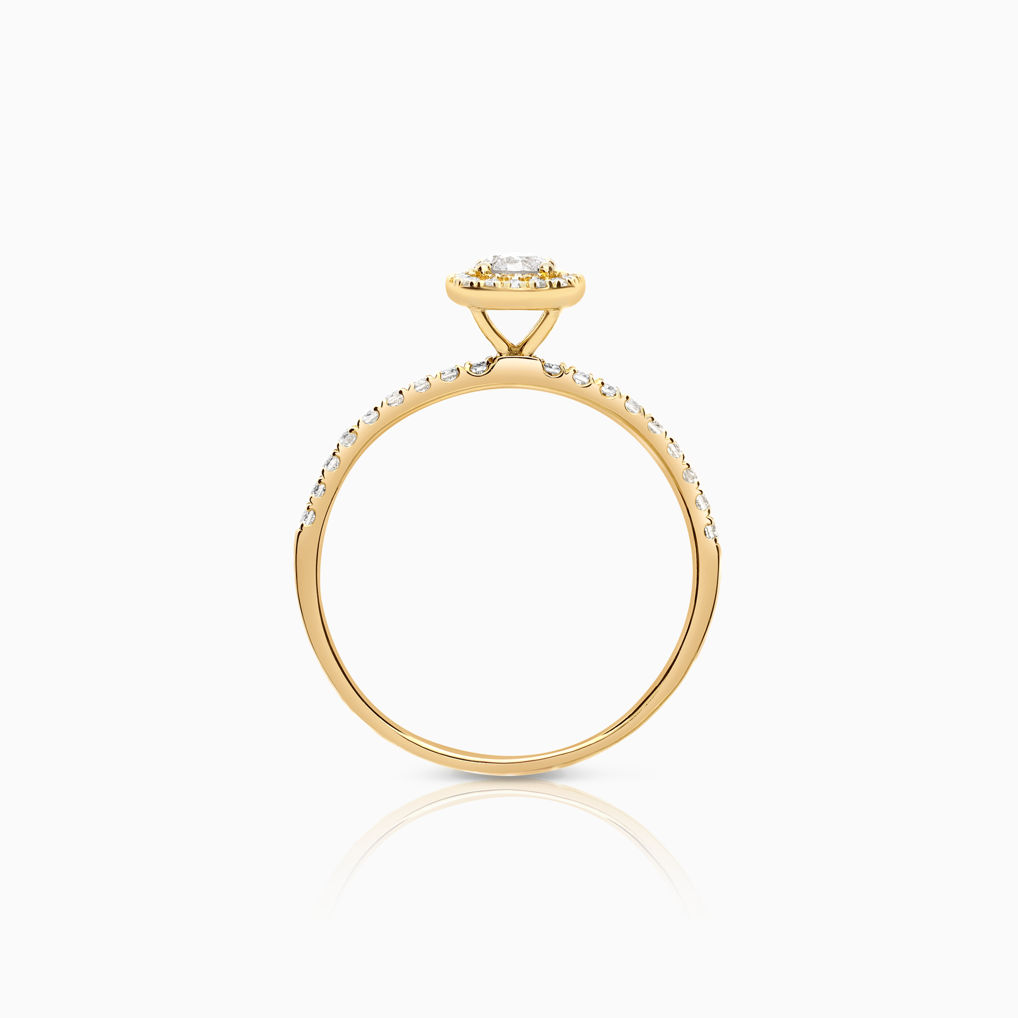 Halo ring 0.40ct 18K gold