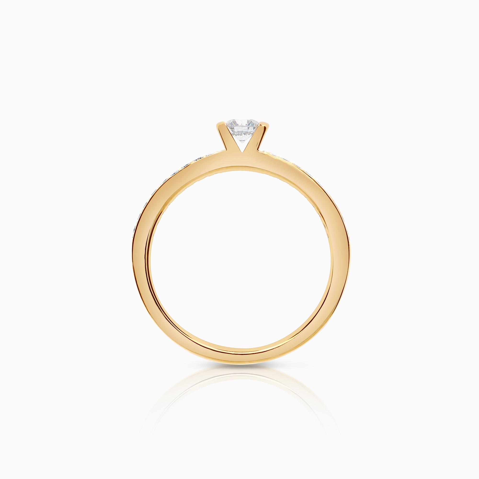 Sidostensting 0,54ct 18K guld