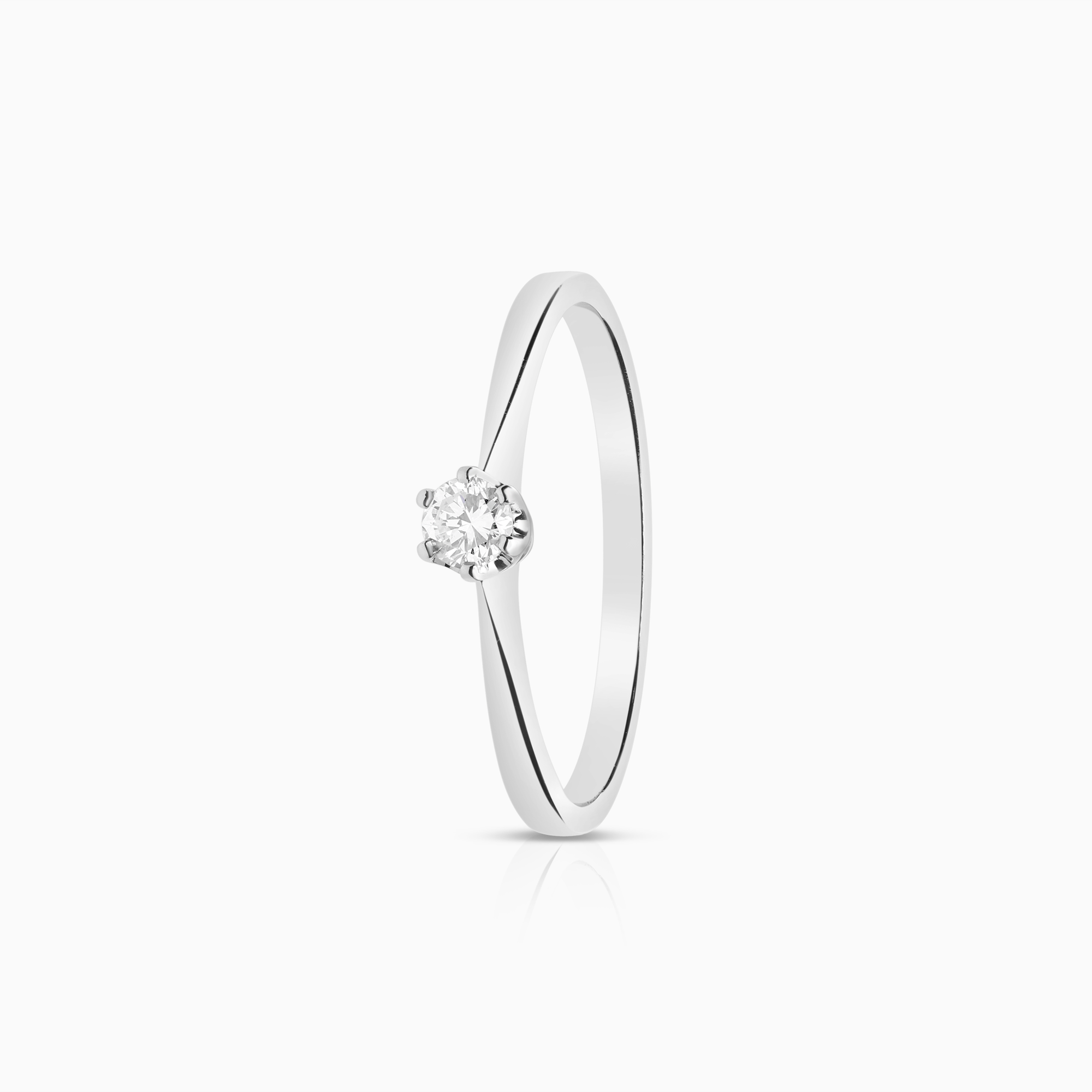 Solitärring 0,13ct 18K vitguld