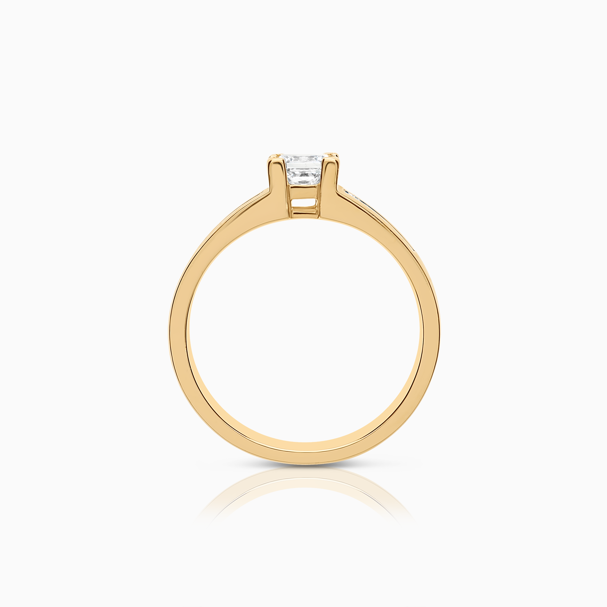 Sidostensring 0,80ct 18K guld