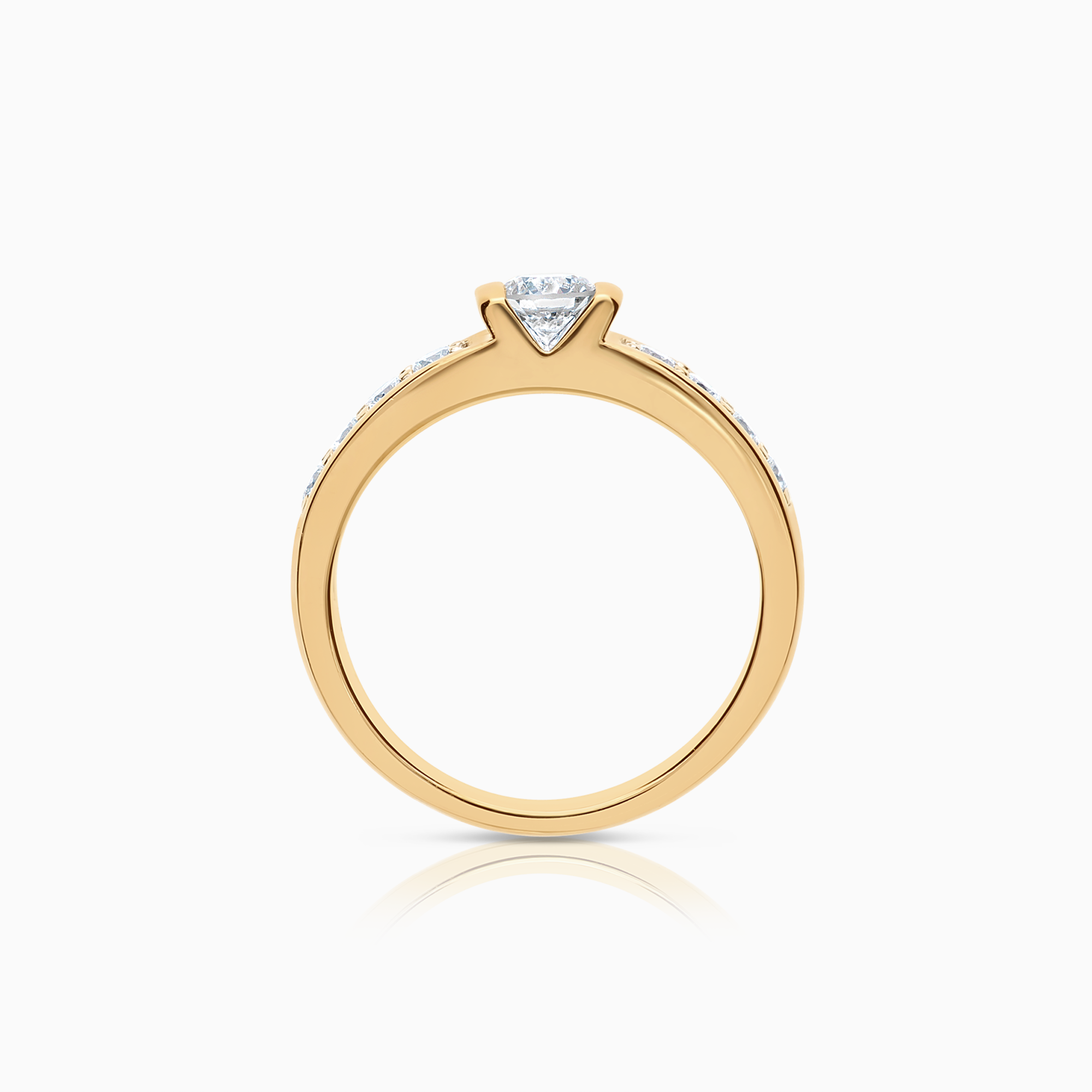 Sidostensring 0,53ct 18K guld