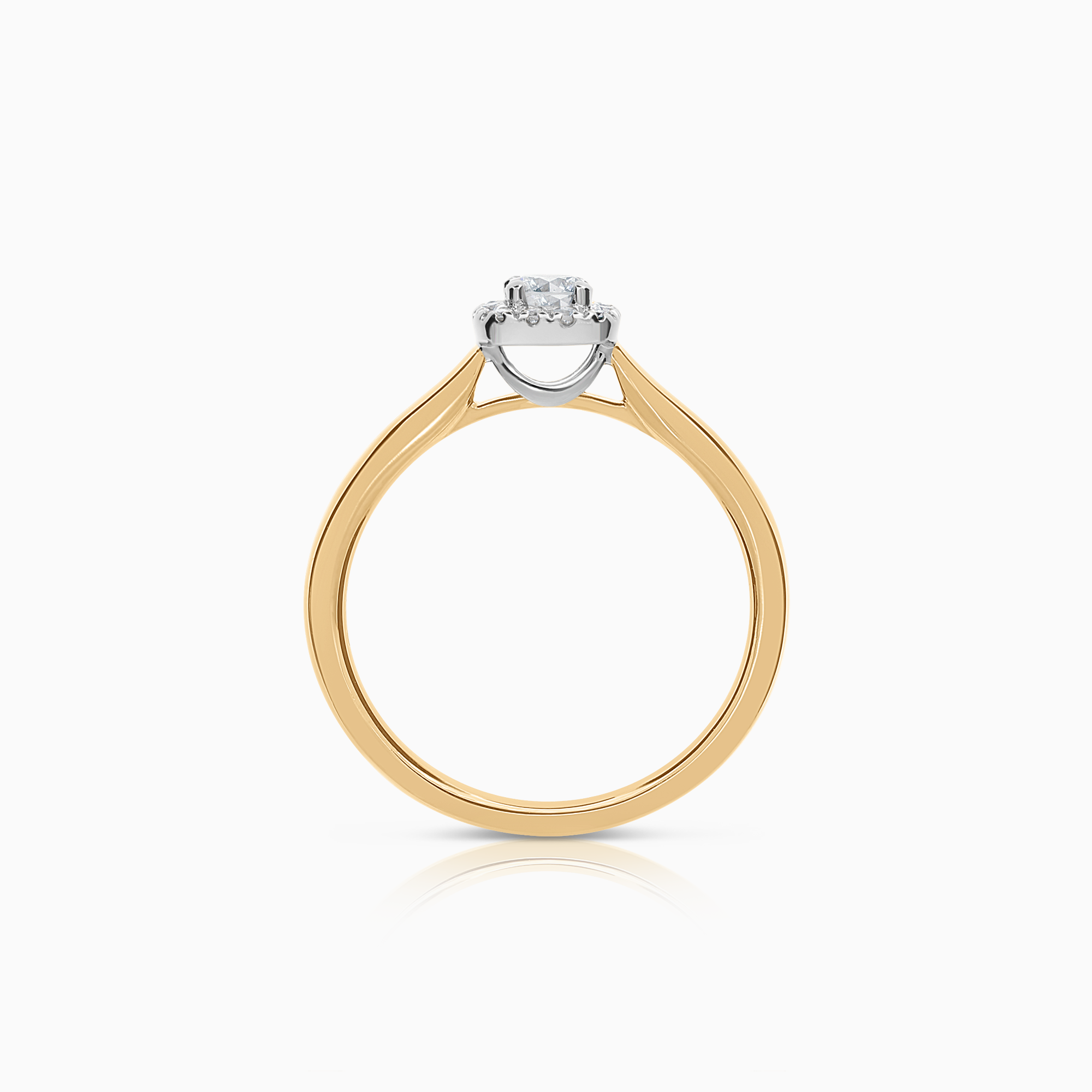 Halo ring 0.20ct 18K gold/white gold