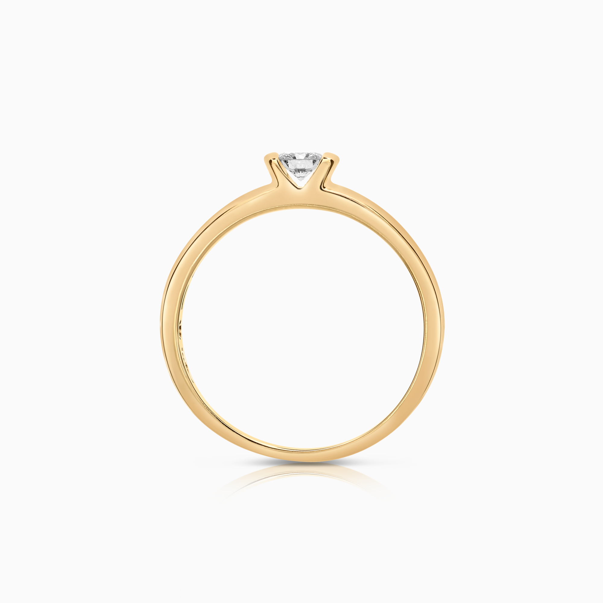 Enstensring 0,15ct 18K gull