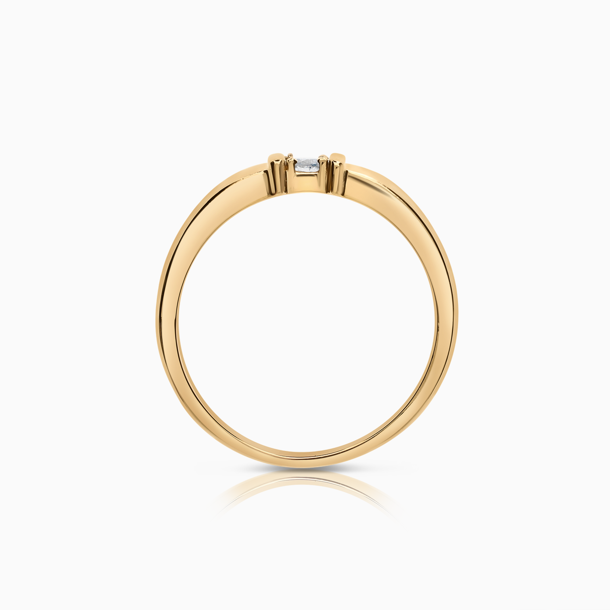 Solitaire ring 0.10ct 18K gold
