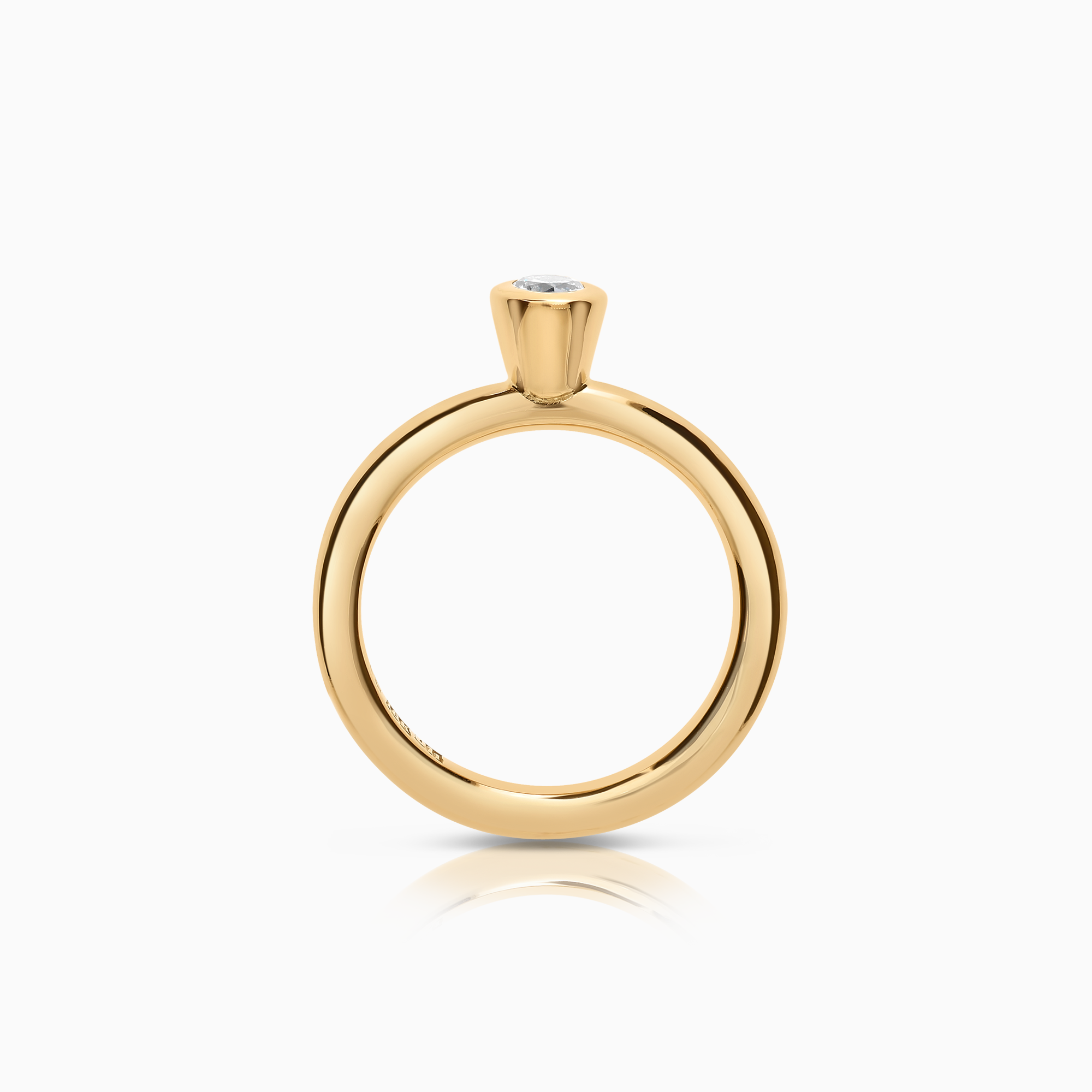 Solitaire ring 0.15ct 18K gold