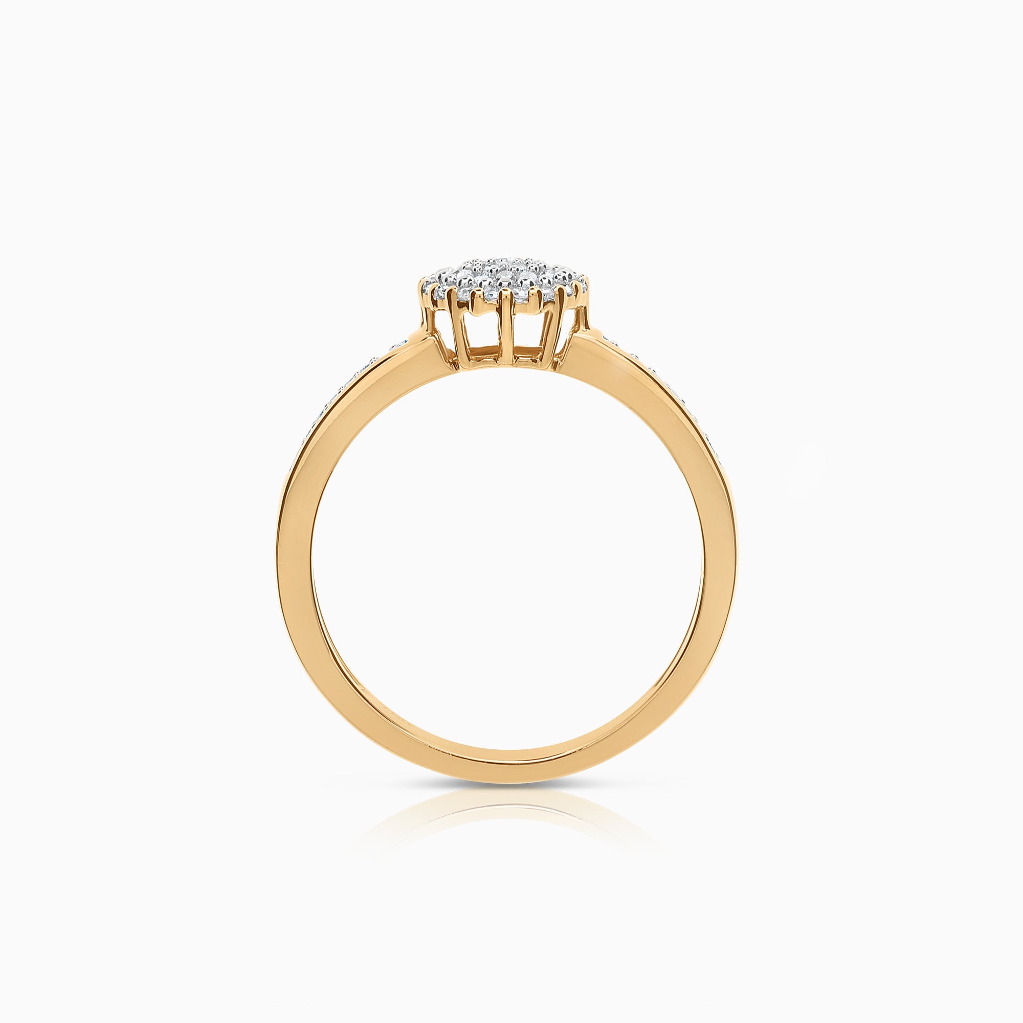 Sidostensring 0,17ct 18K guld