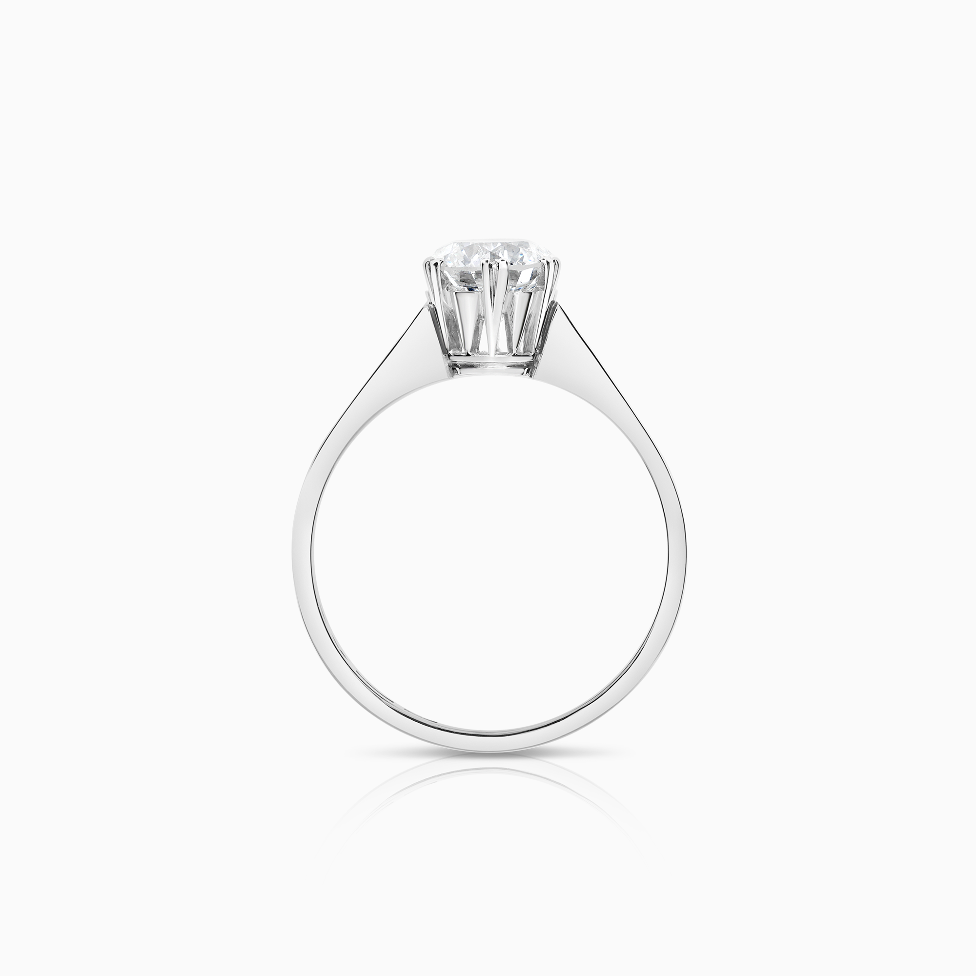Solitaire-ring 0,80ct 18K hvitt gull