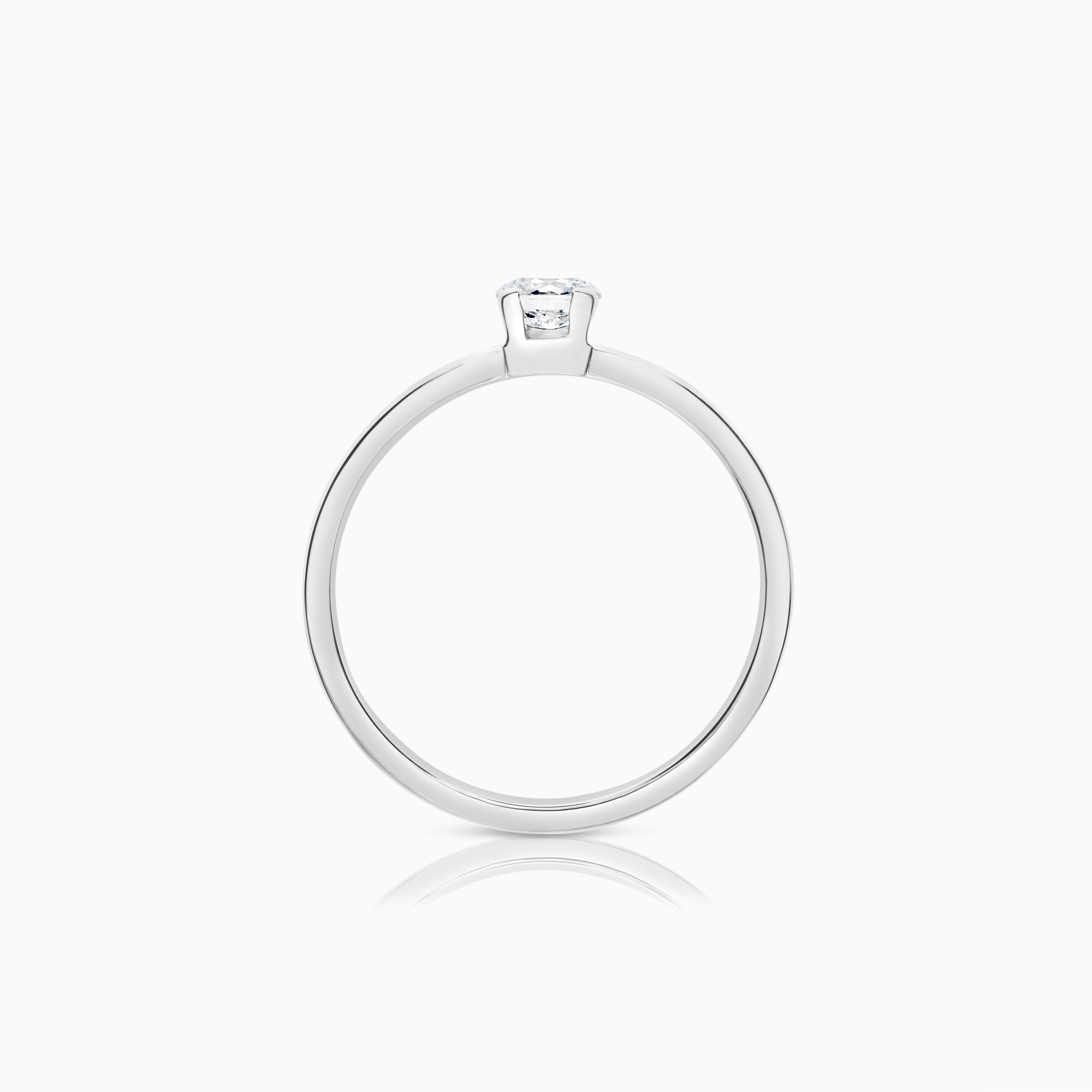 Solitaire ring 0.24ct 18K white gold