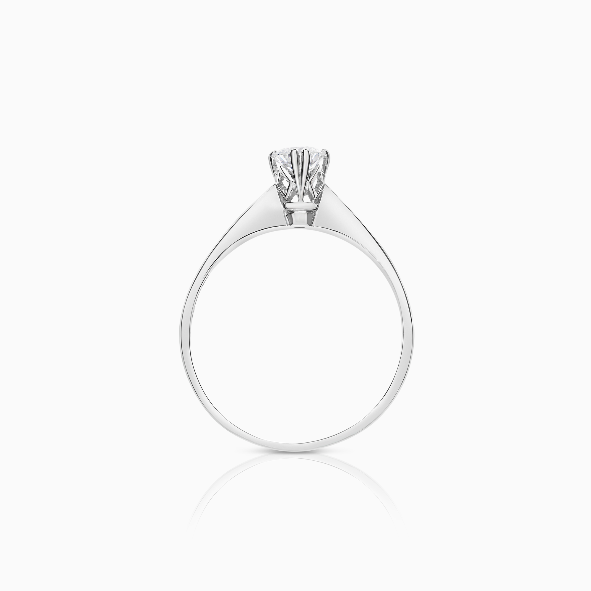 Solitaire ring 0.37ct 18K white gold