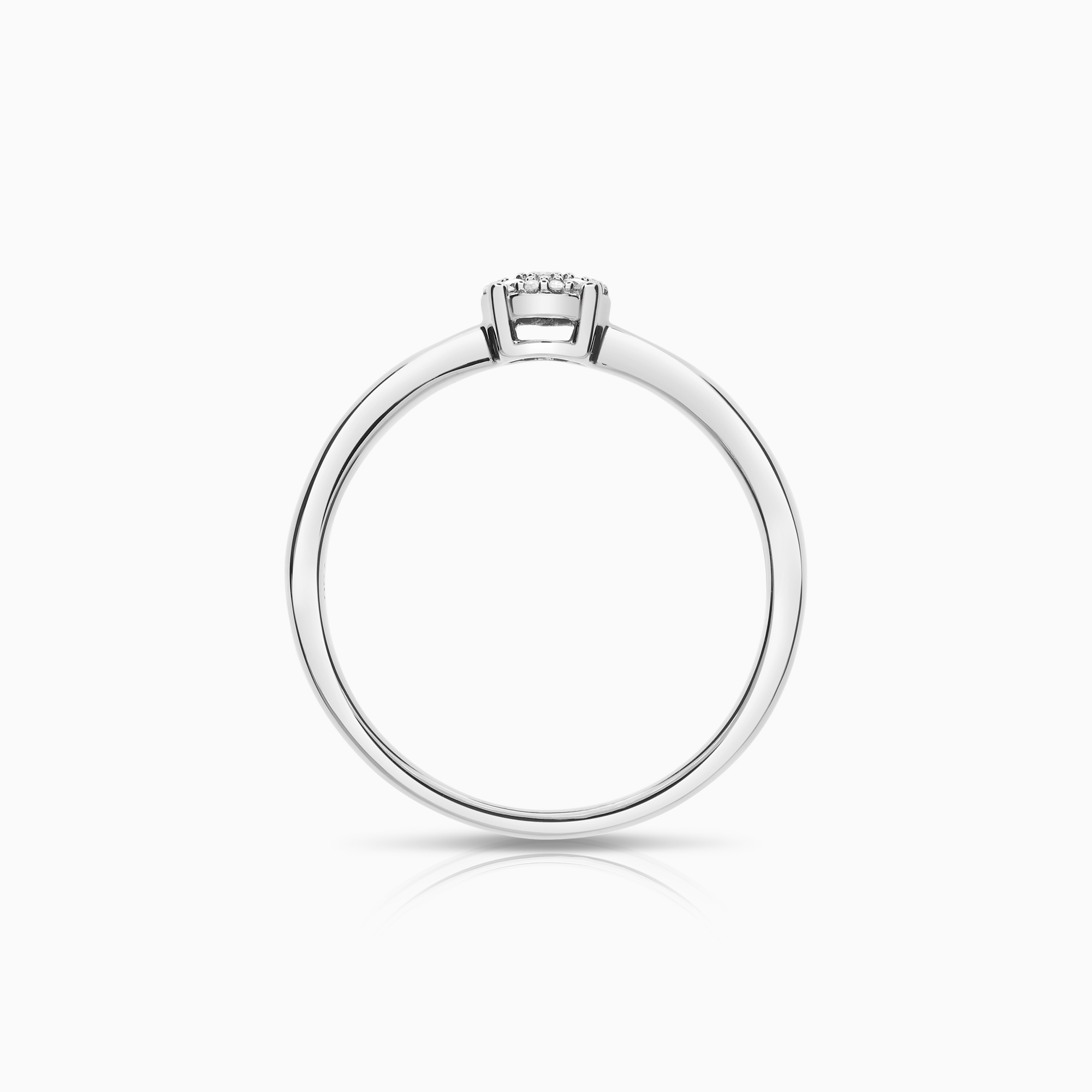 Diamond ring 0.09ct 18K white gold