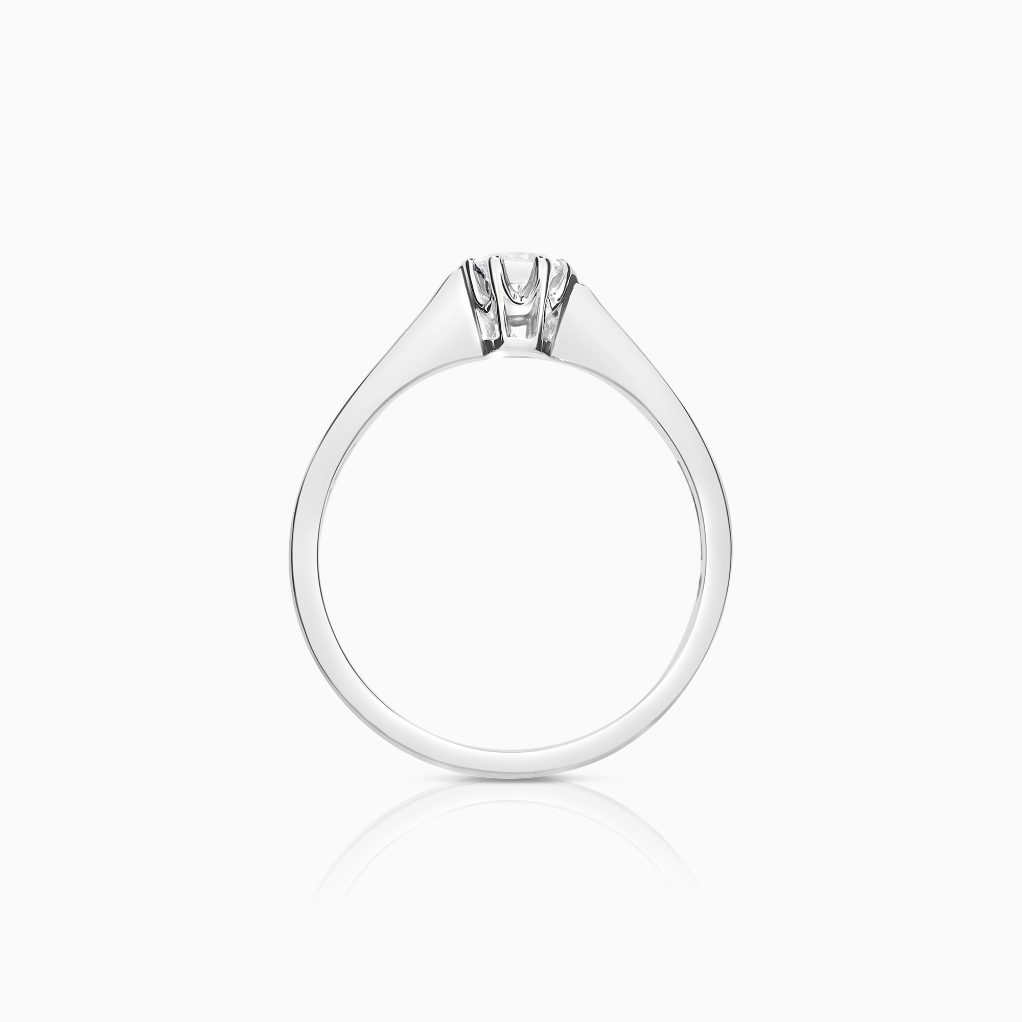 Solitaire-ring 0,20ct 18K hvitt gull