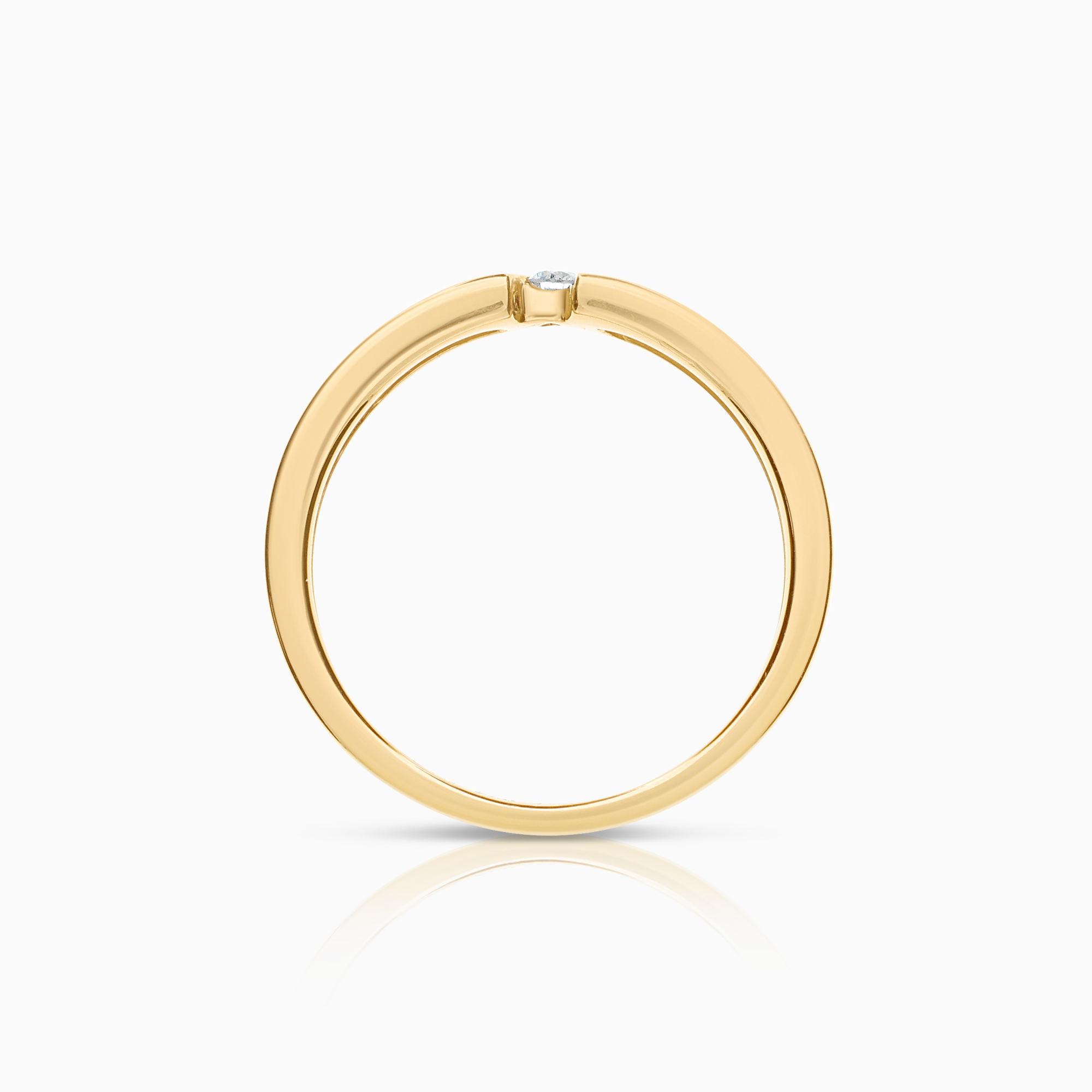 Gullring med diamanter 0,04ct 2,73g 18K gull