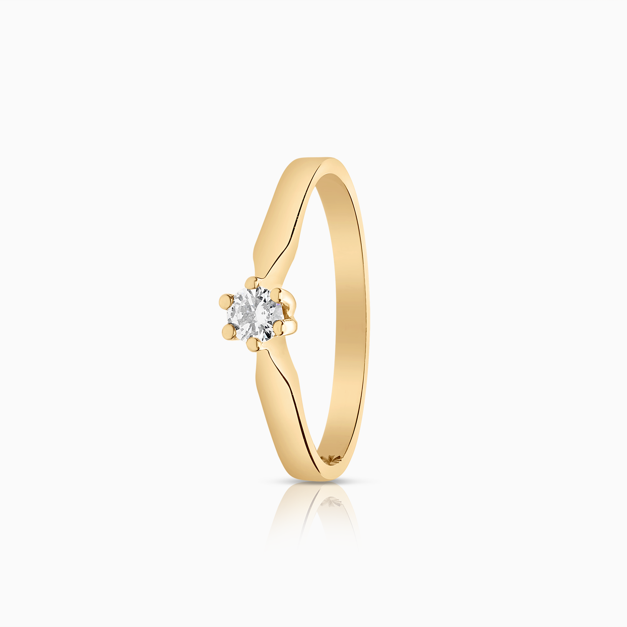 Solitärring 0,13ct 18K guld
