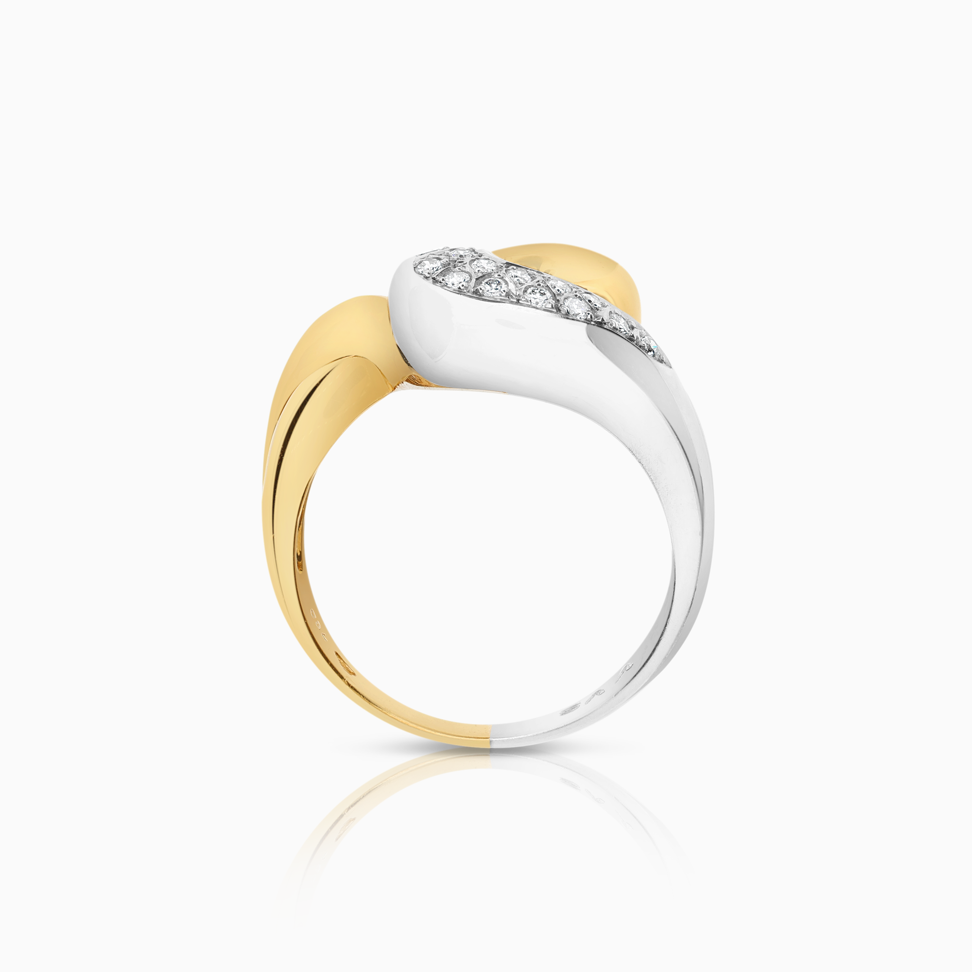 Diamantring 0,14ct 7,10g 18K guld vitguld