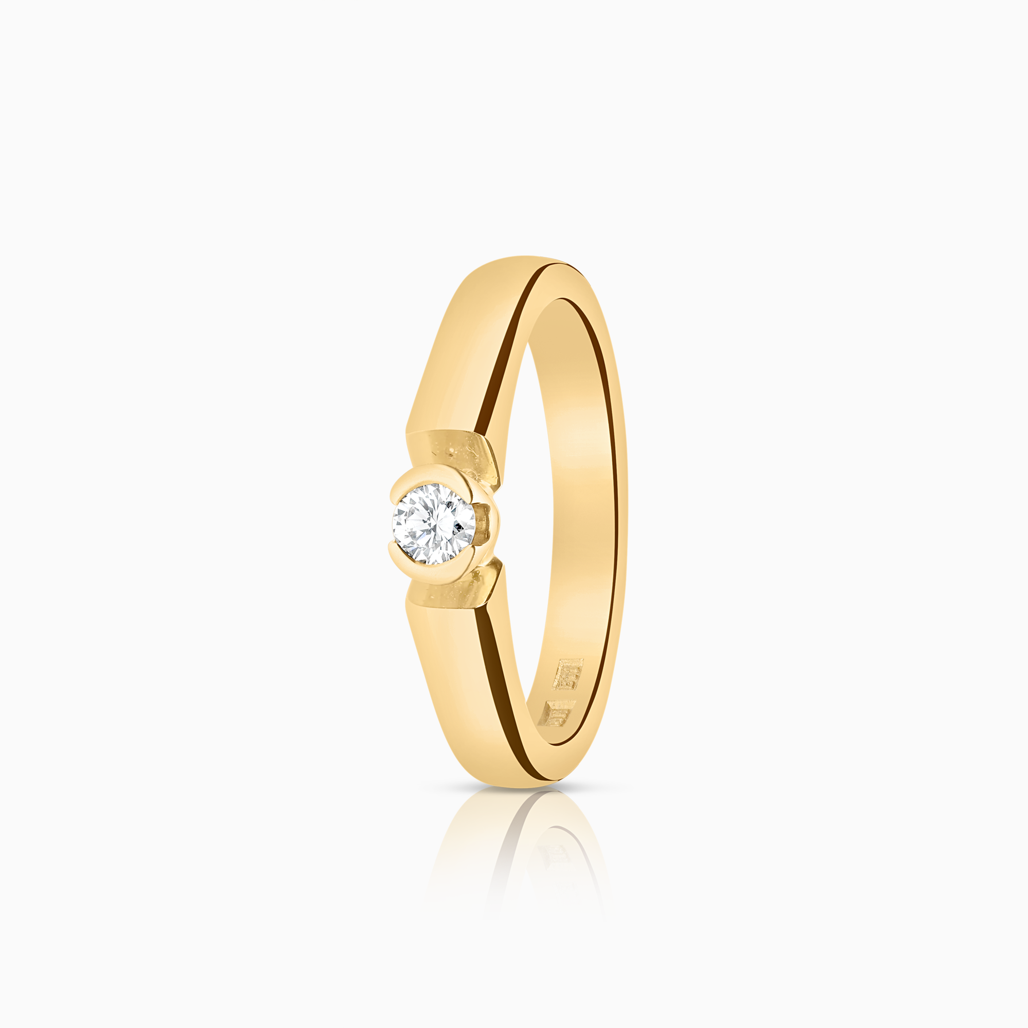 Solitärring 0,11ct 18K guld