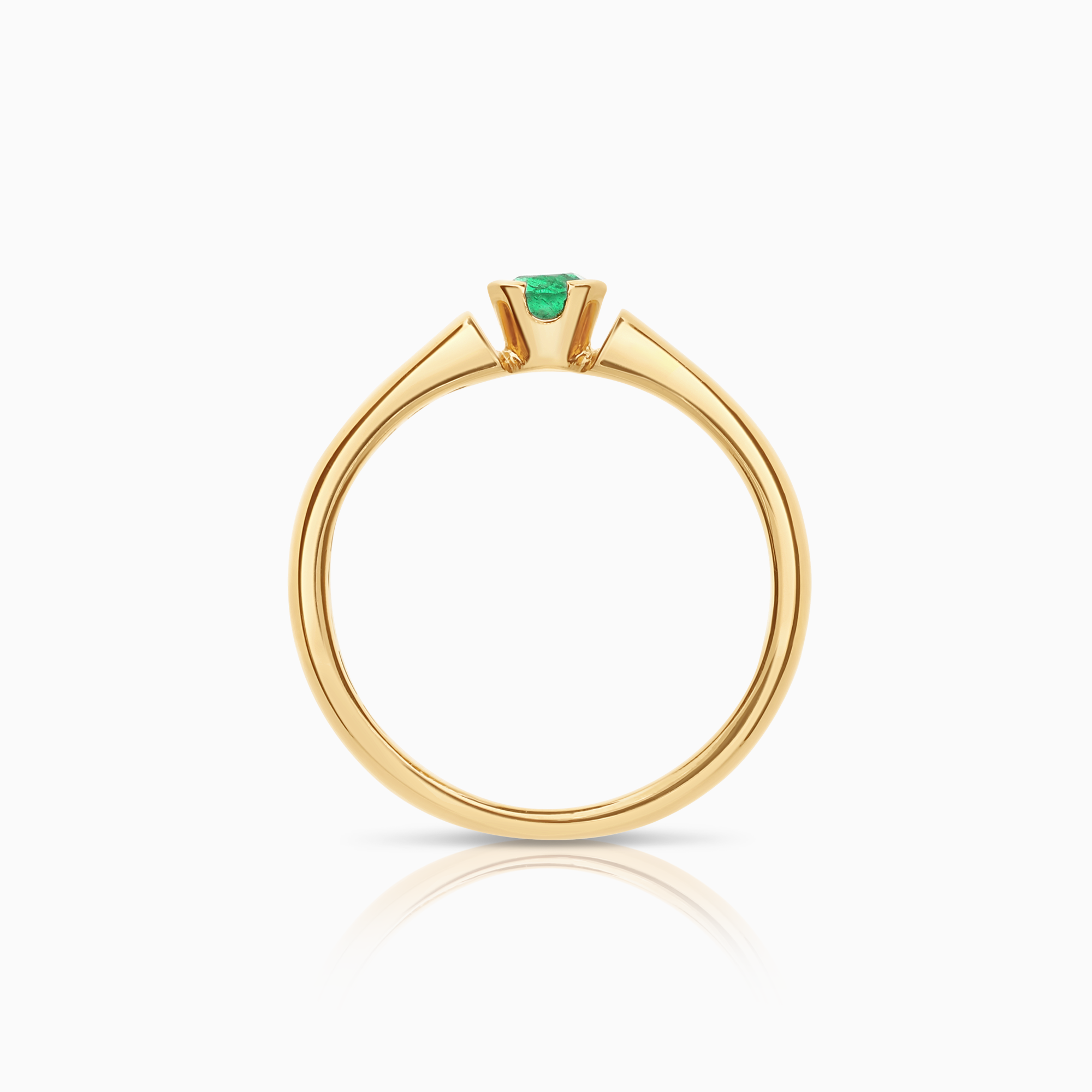 Guldring med smaragd 3,97g 18K guld