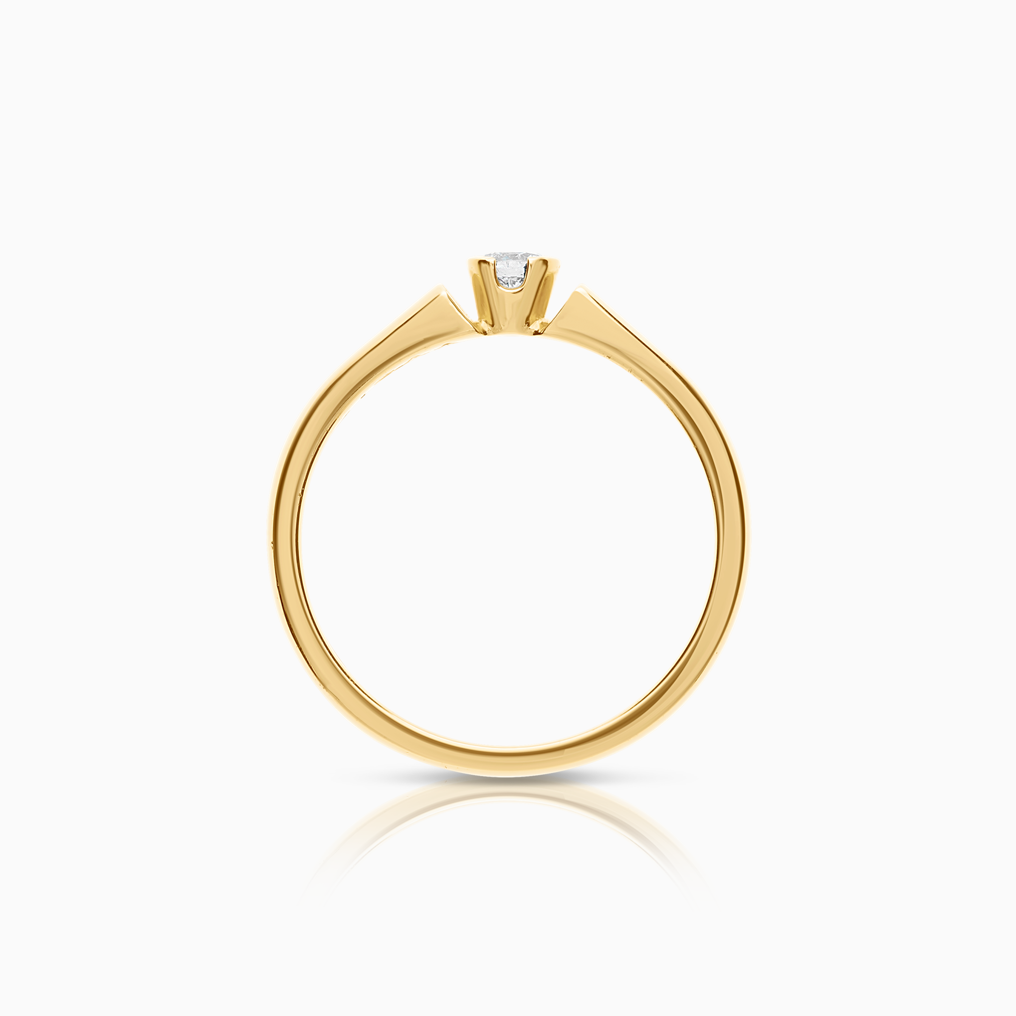Solitaire ring 0.10ct 18K gold