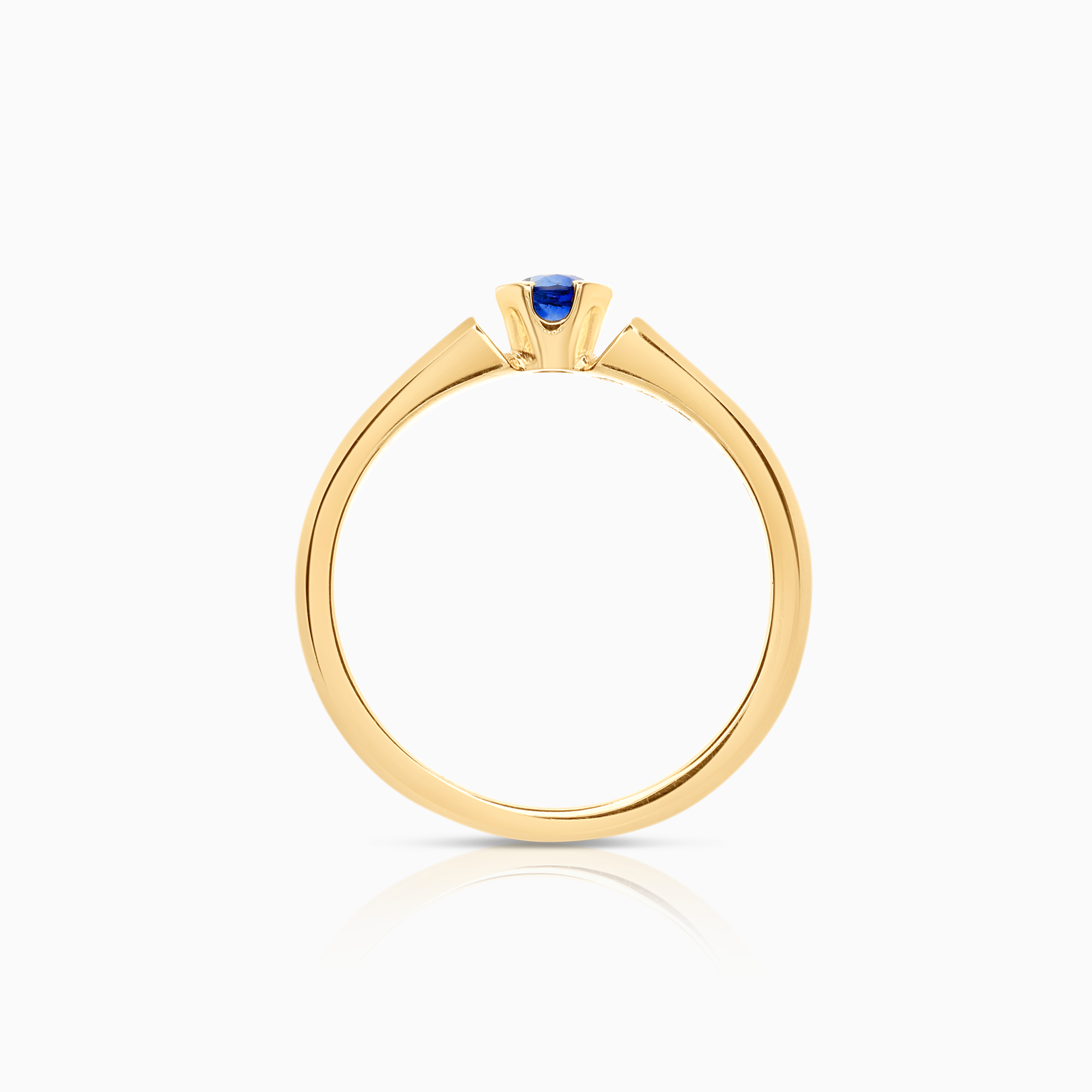 Gold ring with sapphire 4.78g 18K gold
