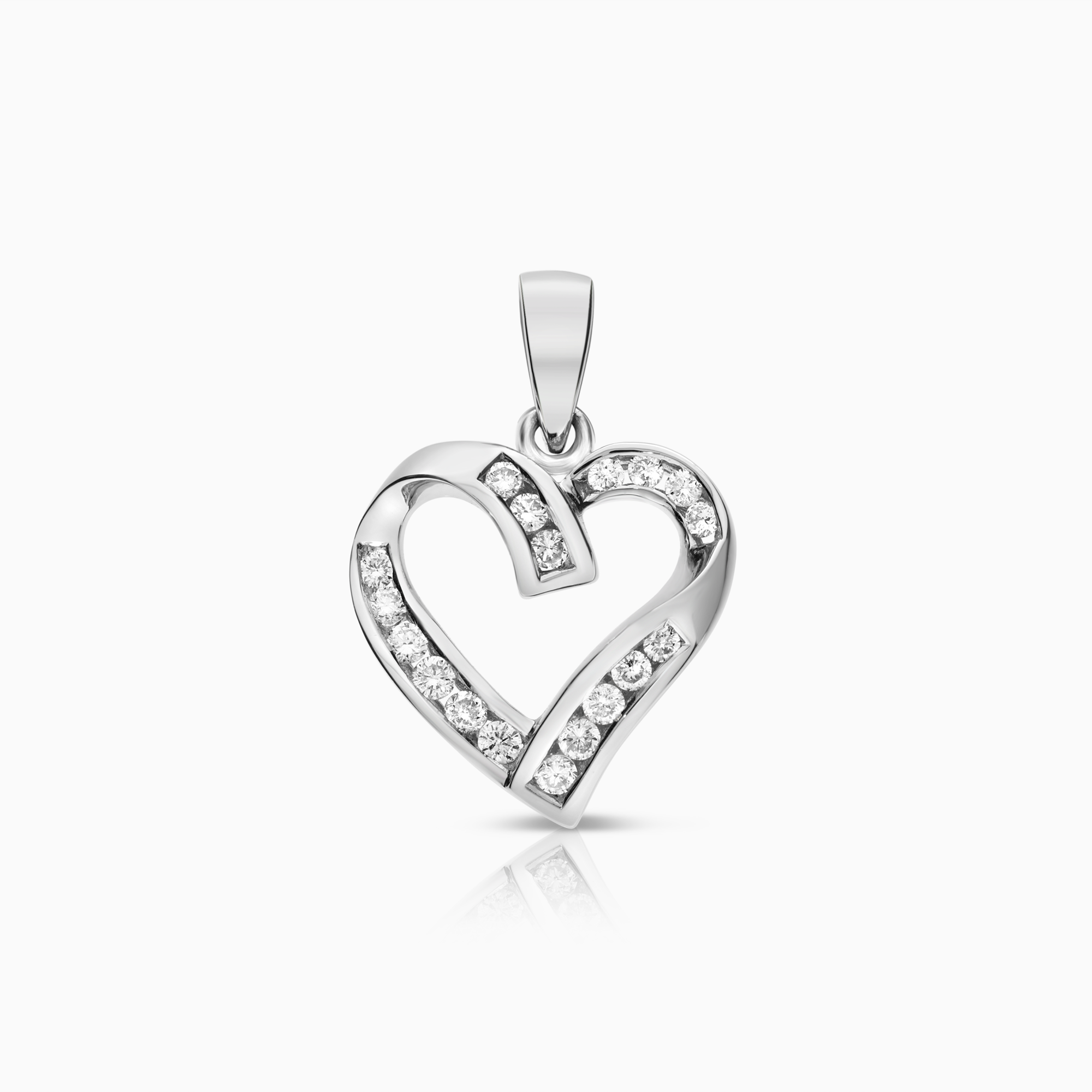 Hjärthänge diamanter 0,28ct 18K vitguld