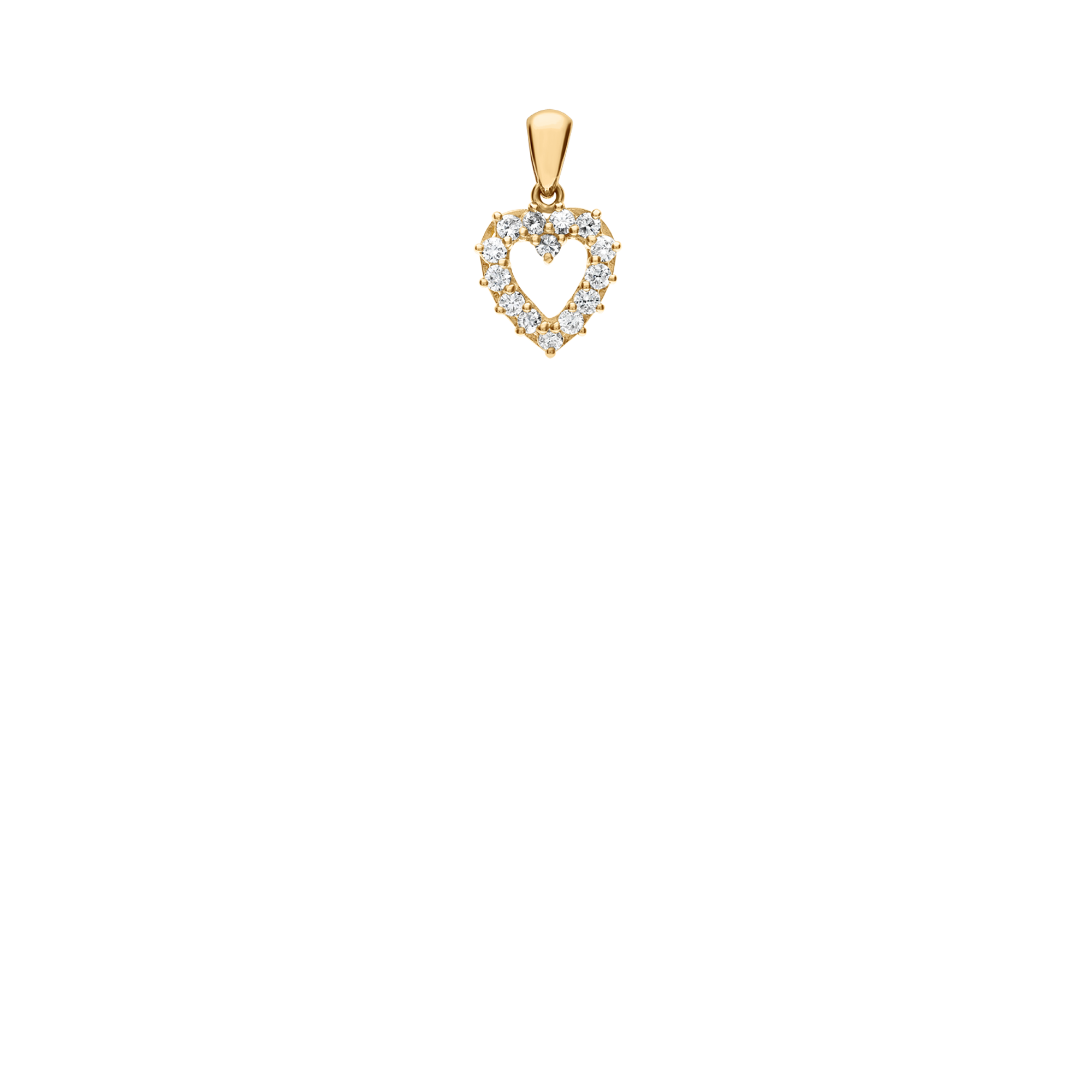 Diamond Heart Pendant 0.47ct 18K Gold