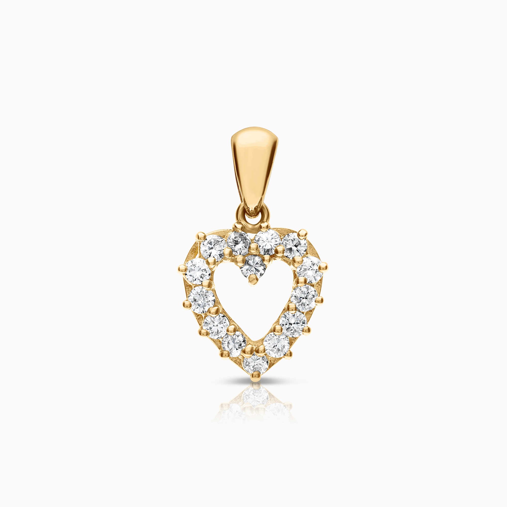 Diamond Heart Pendant 0.47ct 18K Gold