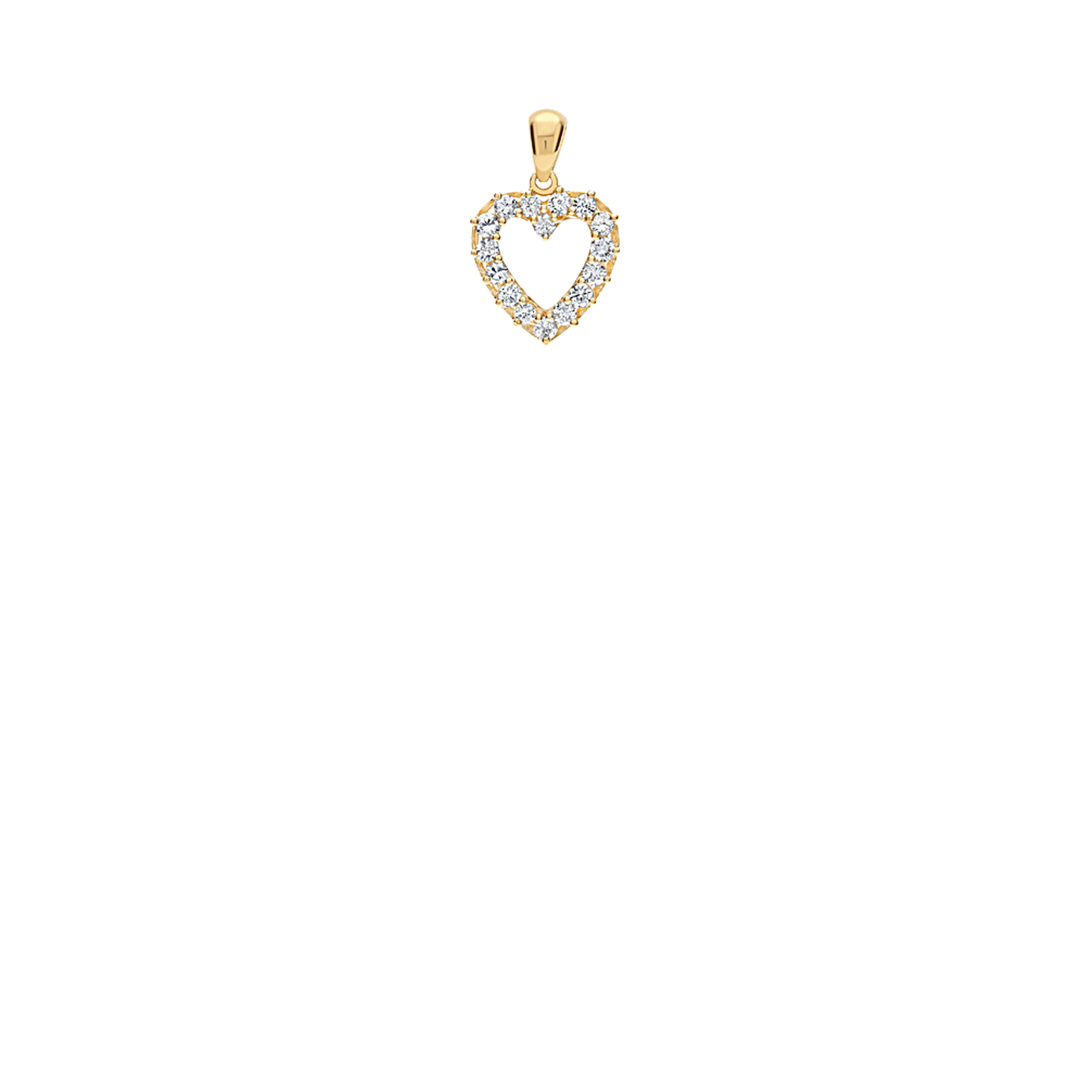 Heart Pendant Diamonds 0.63ct 18K Gold