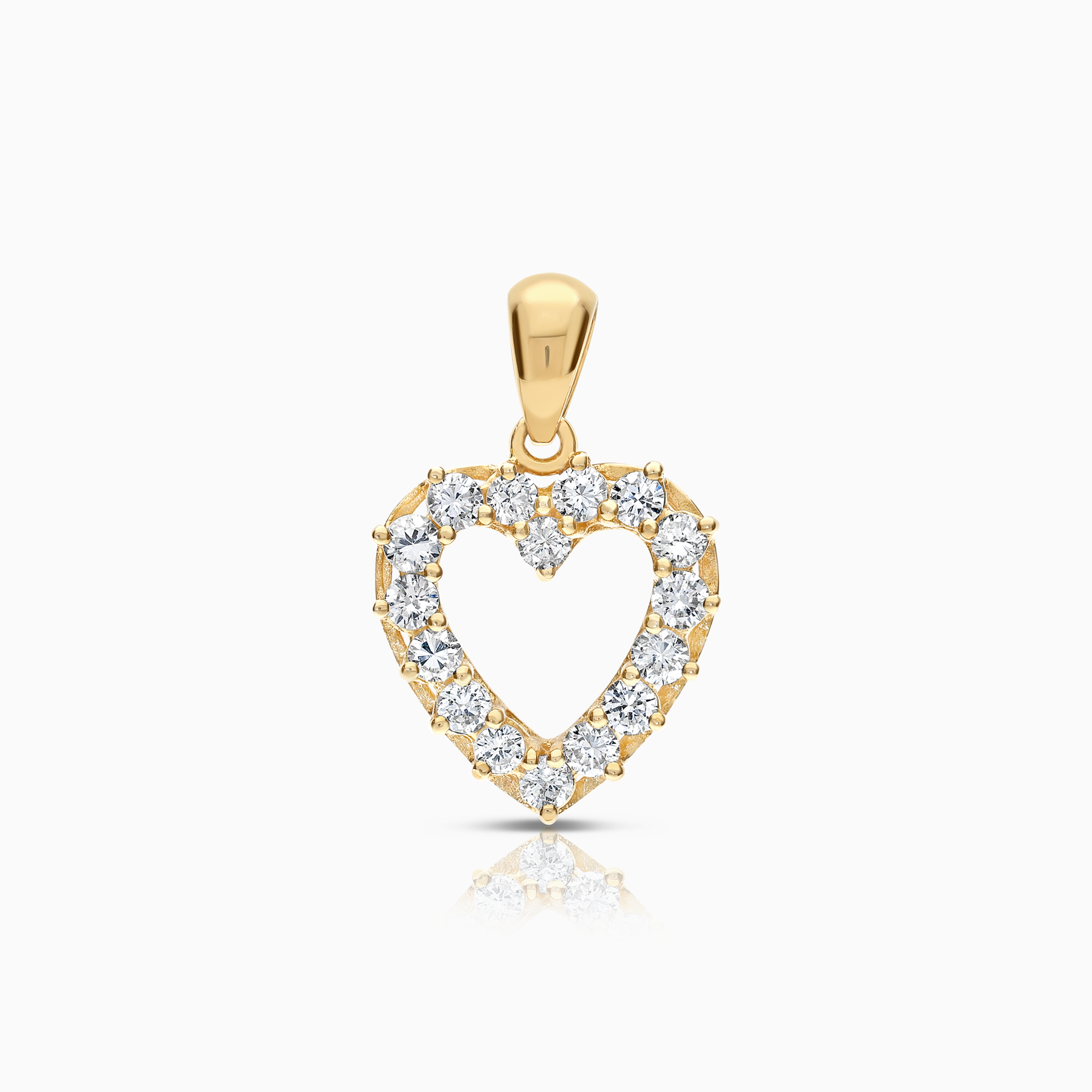 Heart Pendant Diamonds 0.63ct 18K Gold